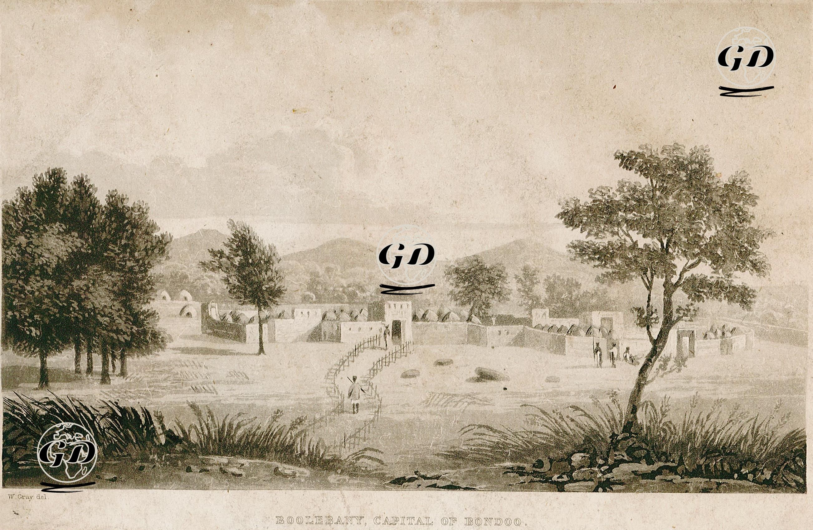 Bondoo Krallığının Başkenti Boolebany - William Gray - 1825