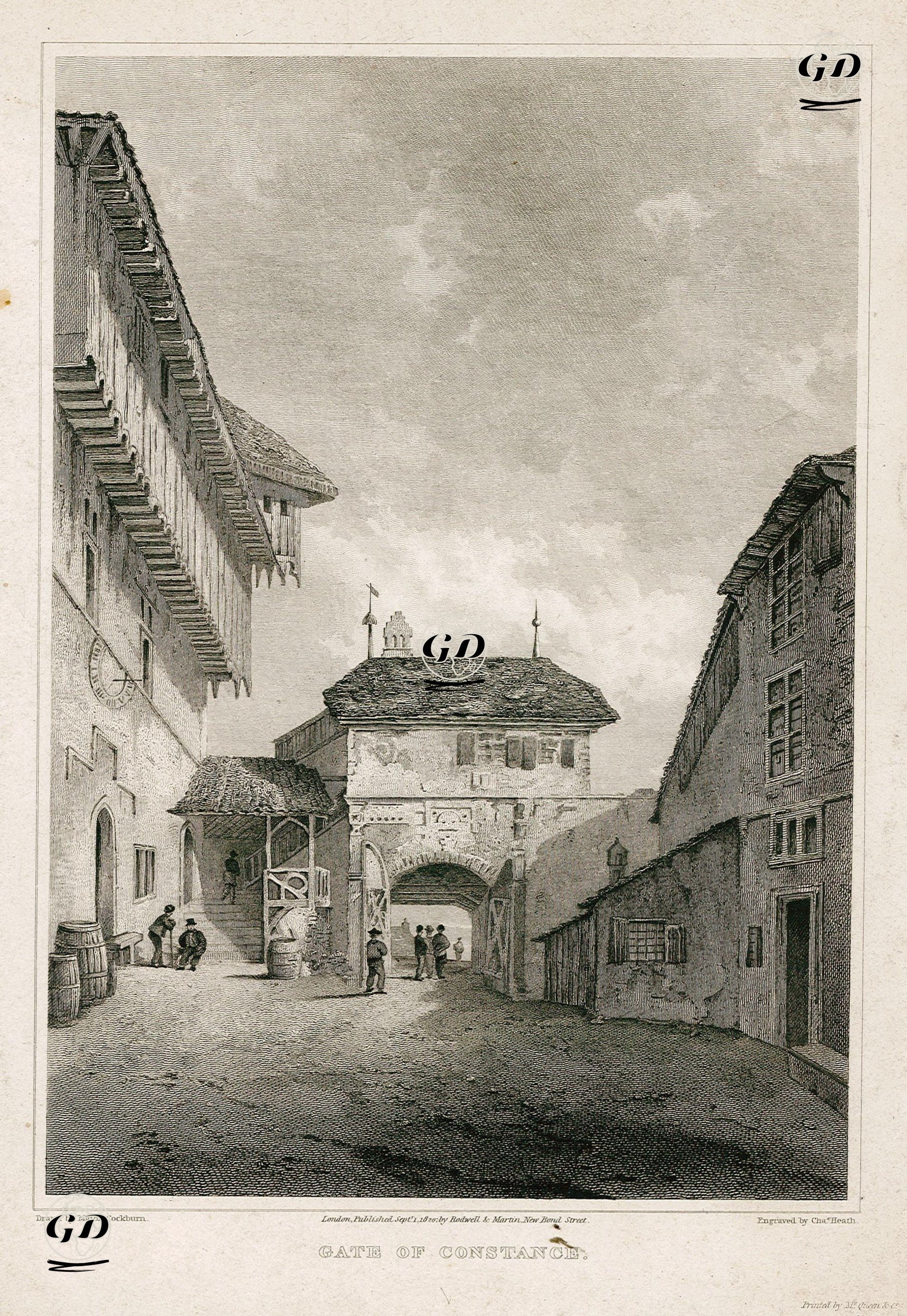 Konstanz Şehir Kapısı - James Pattison Cockburn (1779-847) - 1820