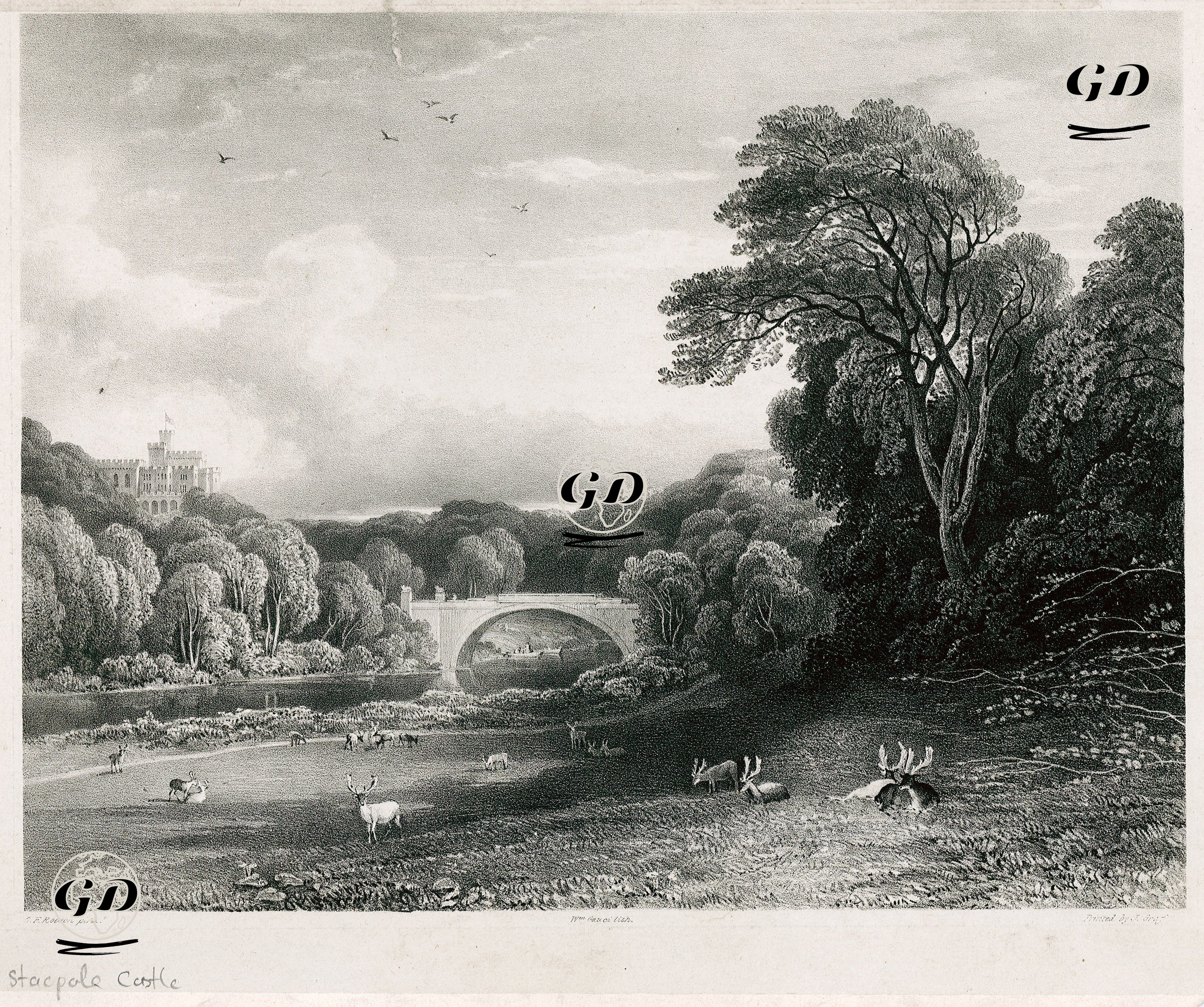 Stackpole Malikhanesi - George Fennel Robson (1788-1833) - 1840's-1850's
