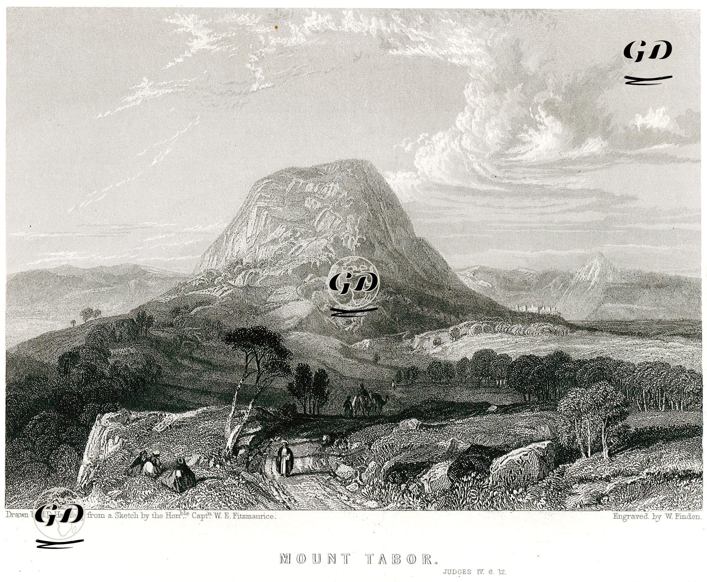 Mount Tabor, Judges IV.6.12  - James Duffield Harding (1798-1863) - 1836