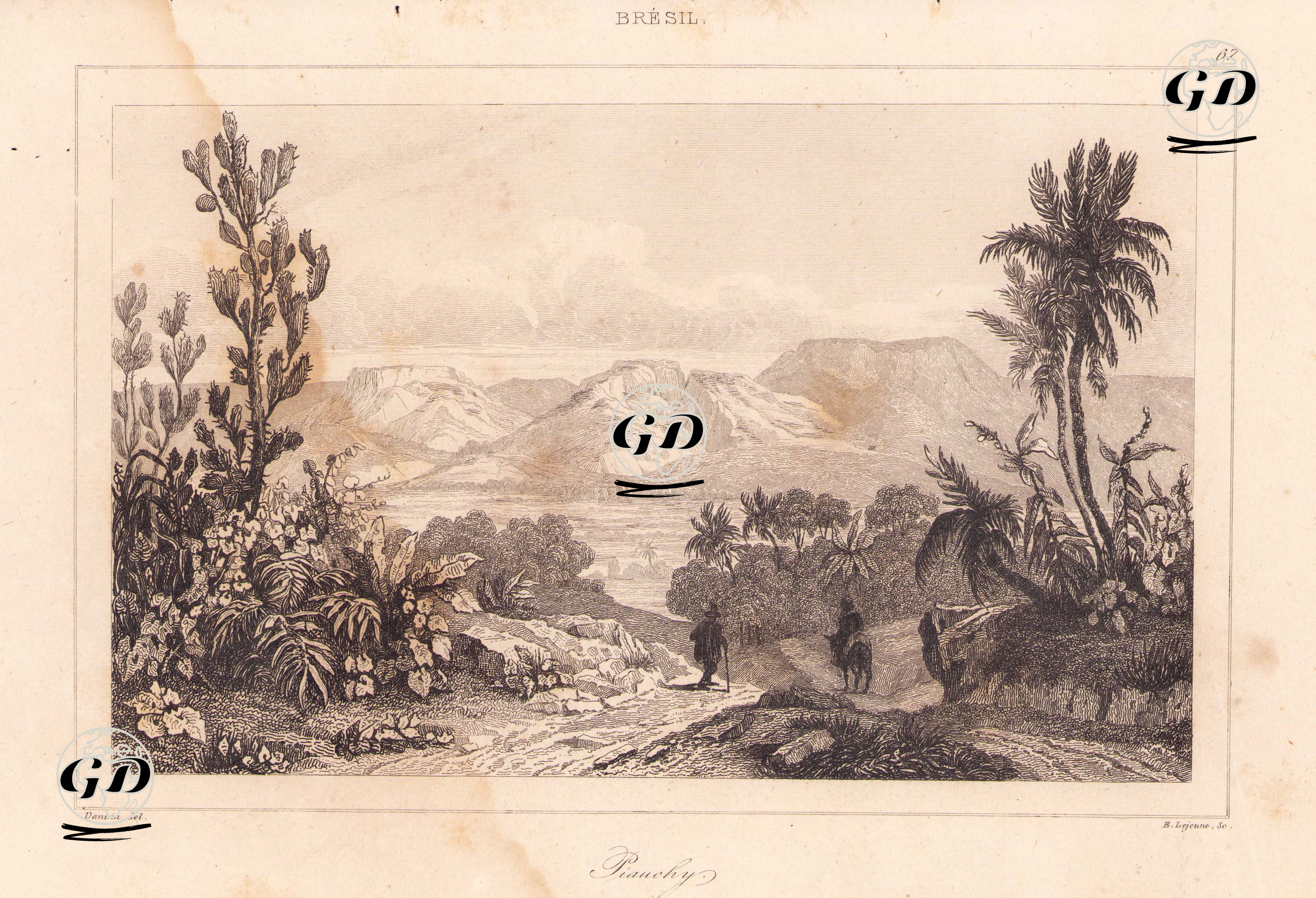 Bresil, Piauhy (Scene From Piaui State) - Victor Felix Danvin (1802-1842) - 1837