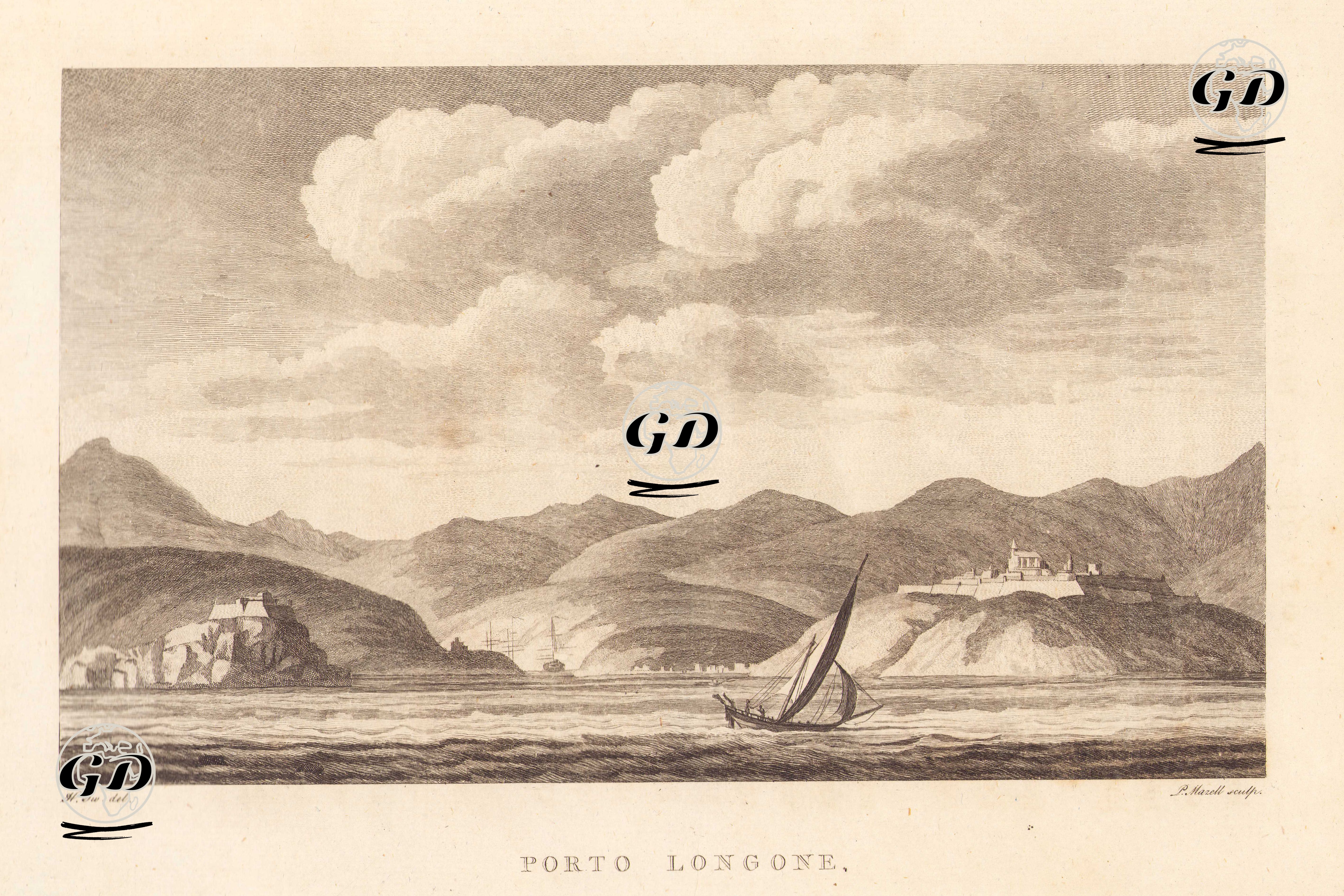 Elba Adasında Porto Azzurro (Porto Longone) - H.Sw. - 1790's