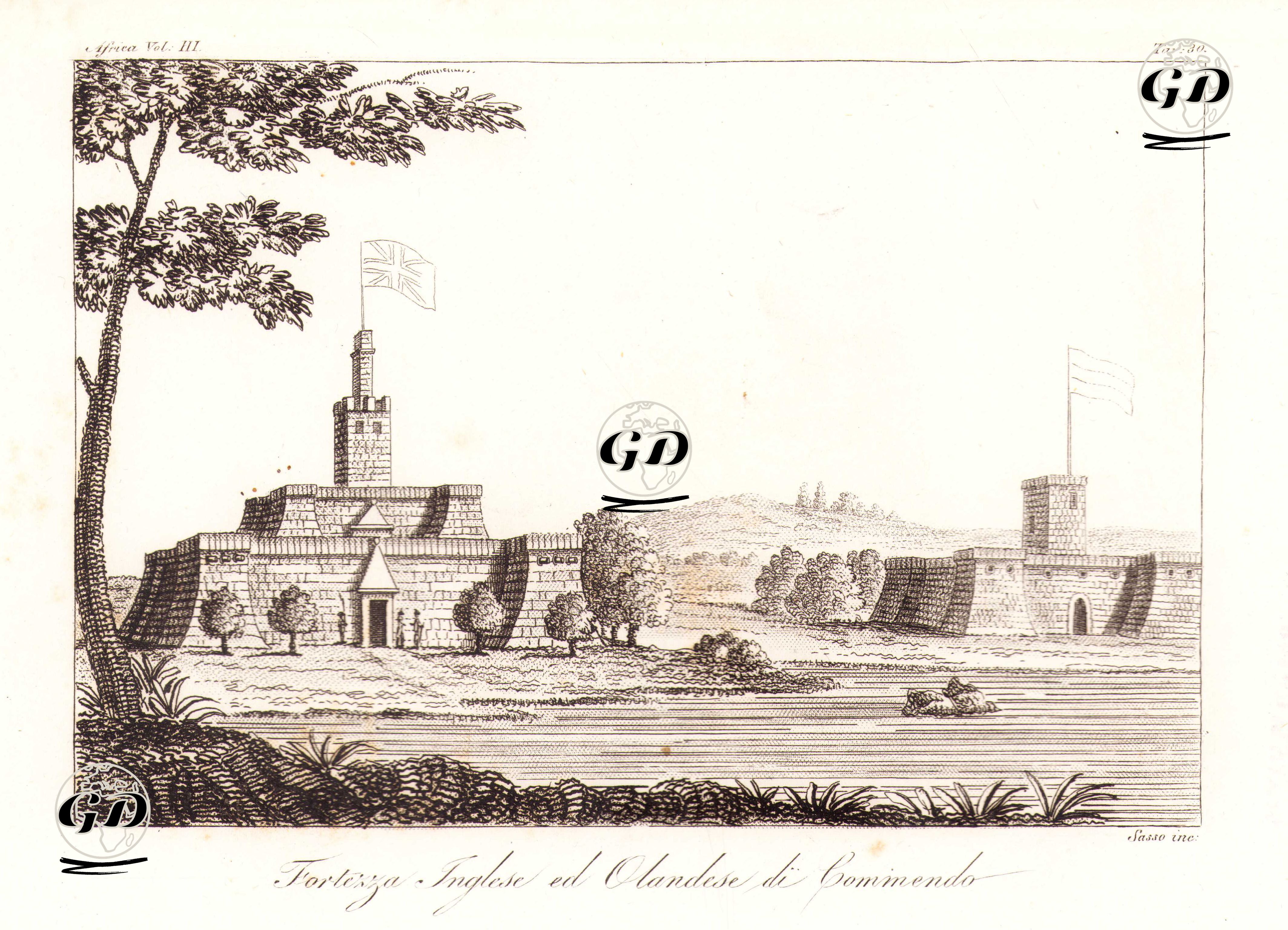 Gana Altın Sahil'de İngiliz ve Hollanda Kaleleri, Afrika Cilt III. Resim 30. -  - 1820's-1840's