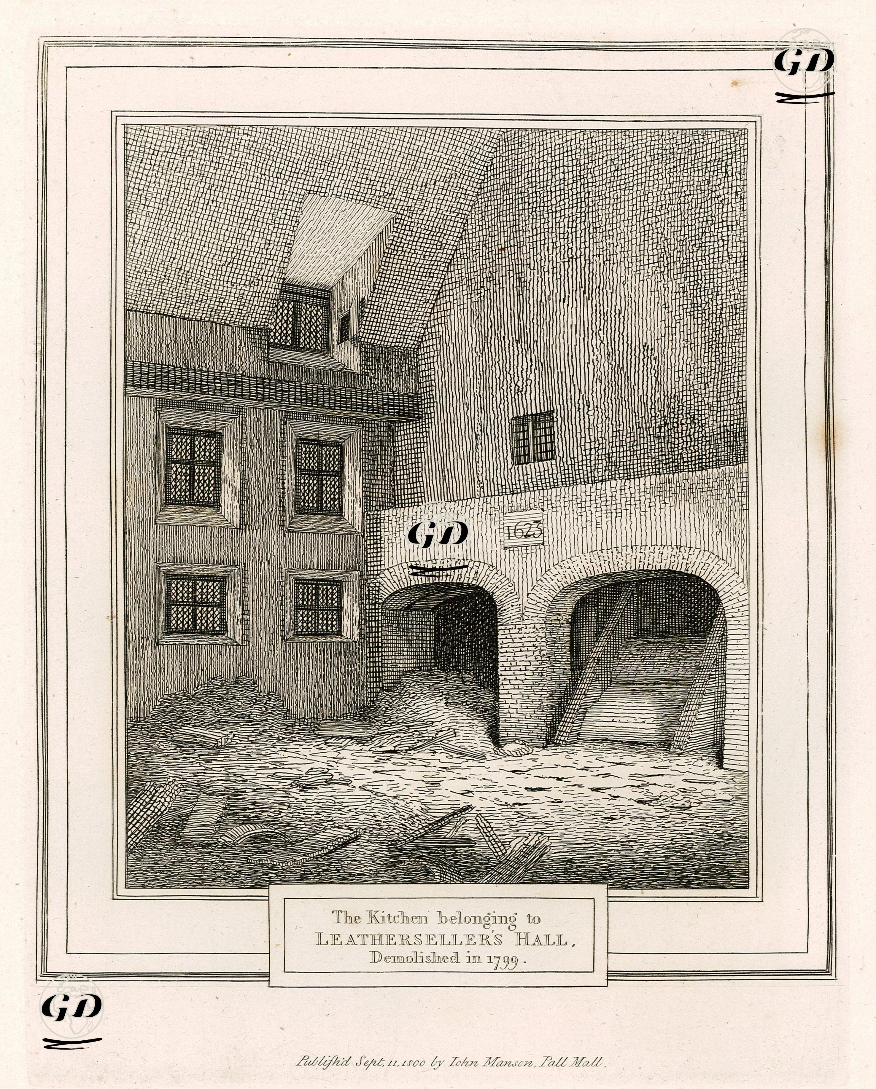 Londra'da 1799 Yılında Yıkılmış Olan Leatherseller Binasının Mutfakları -  - 1800