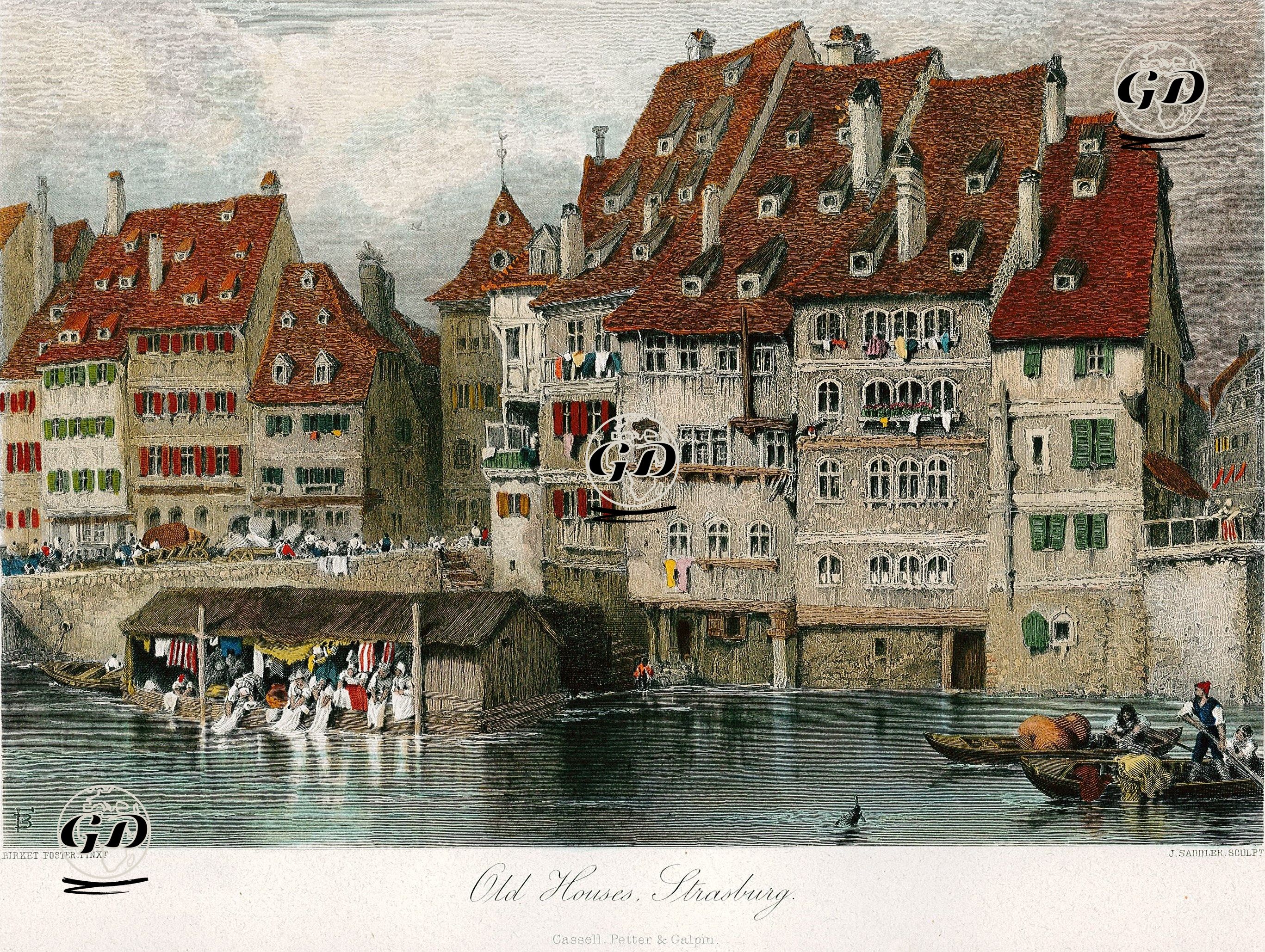 Eski Evler, Strazburg - Myles Birket Foster (1825-1899) - 1875
