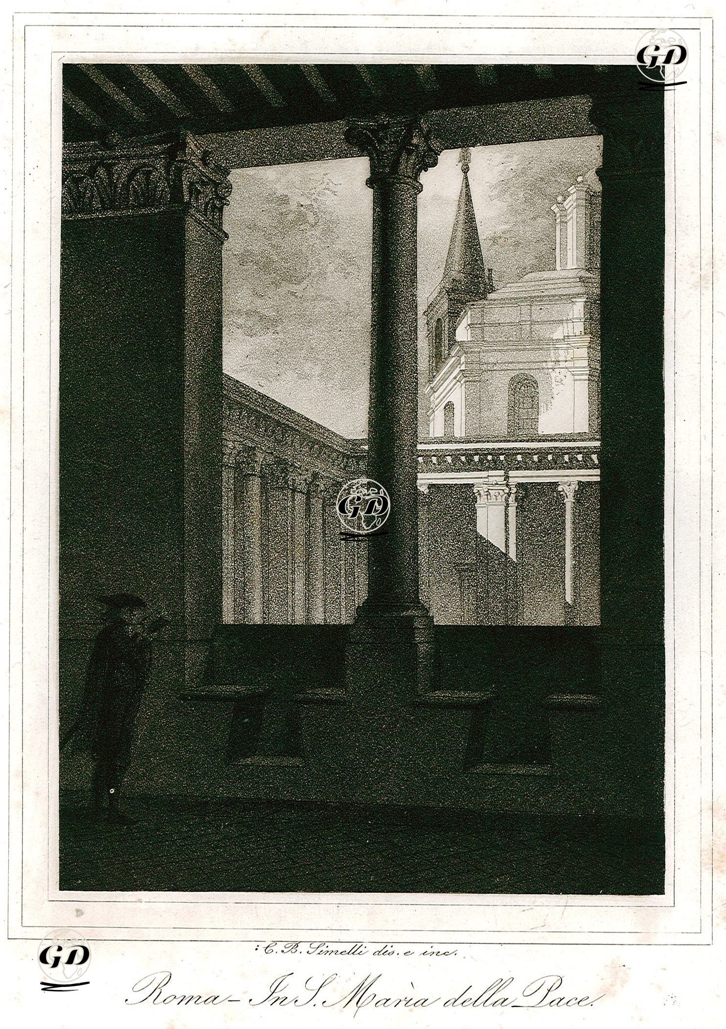 Roma'da Santa Maria Della Pace Kilisesi -  - 1850's
