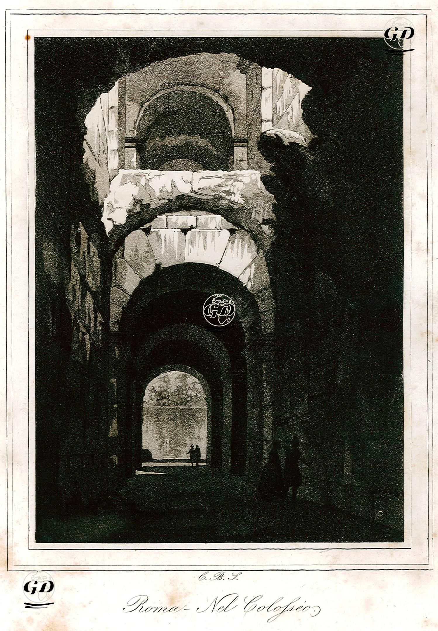 Roma-Nel Colosseo (Rome-in the Colosseum) -  - 1850's