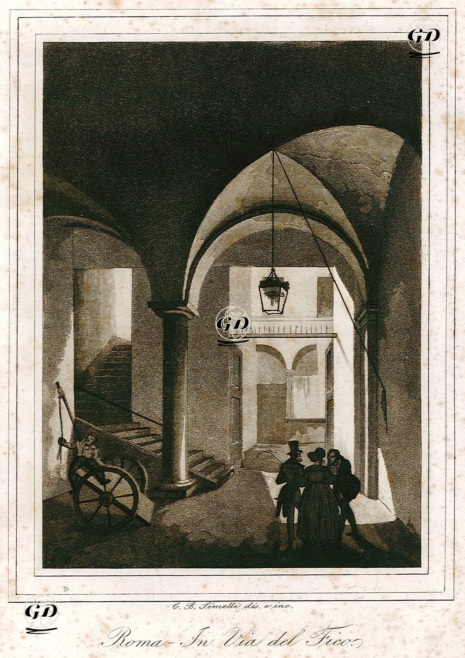 Roma'da Del Fico Sokağı -  - 1850's