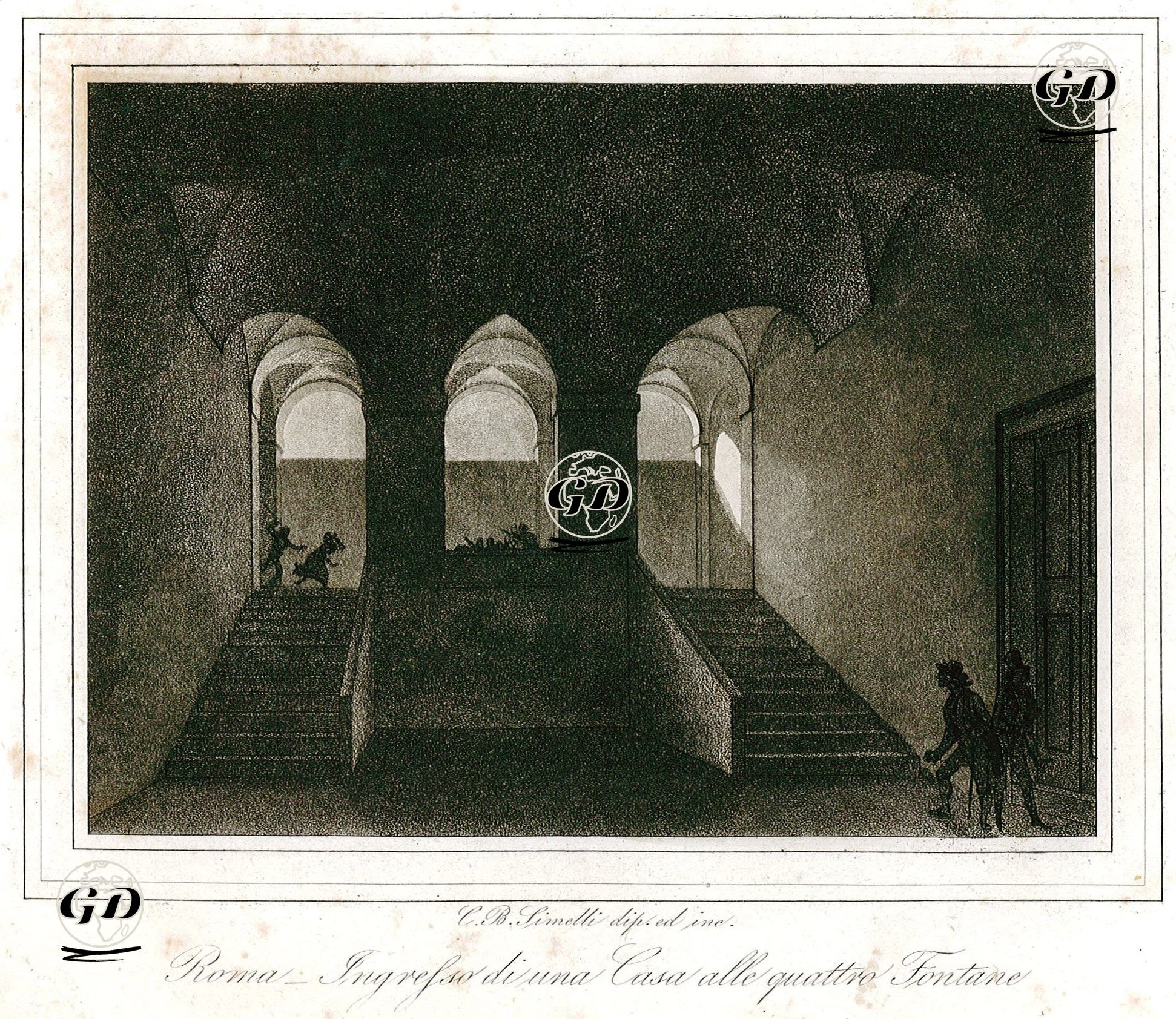 Roma'da Alle Quattro Fontane'de Bulunan Bir Evin Girişi -  - 1850's