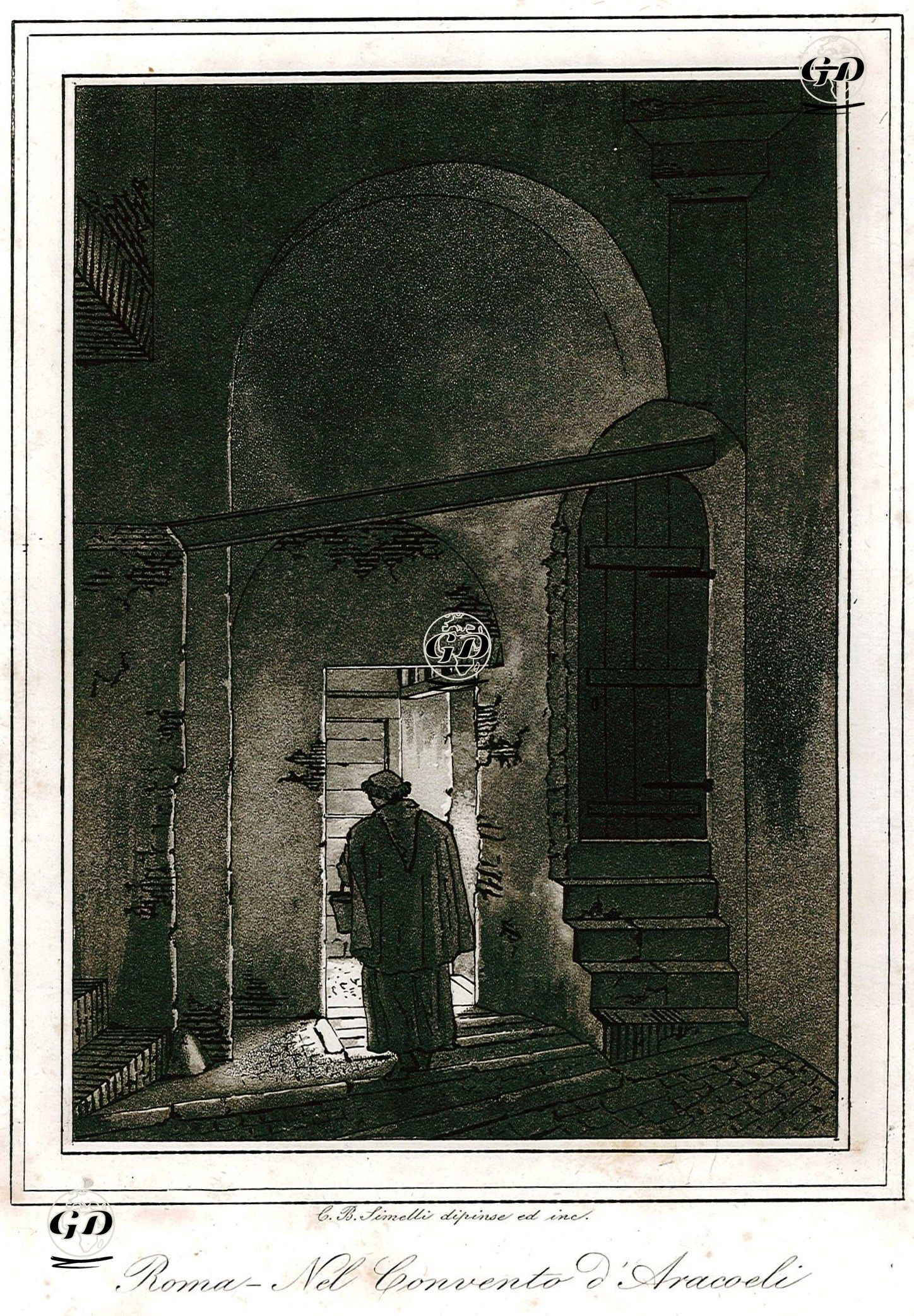 Roma'da Santa Maria in Aracoeli Manastırının İçi -  - 1850's