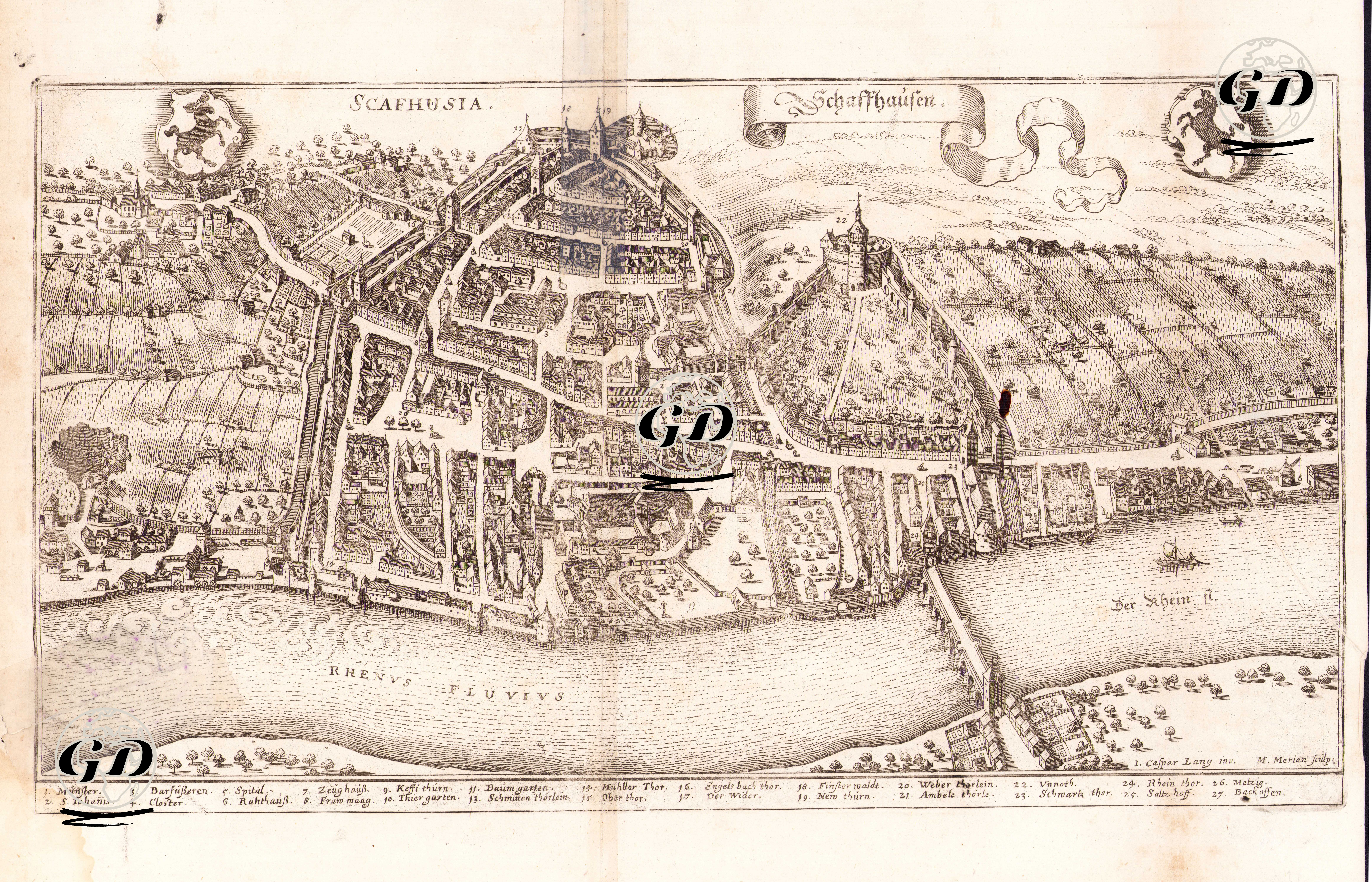Scafhusia-Schaffhausen -  - 1649