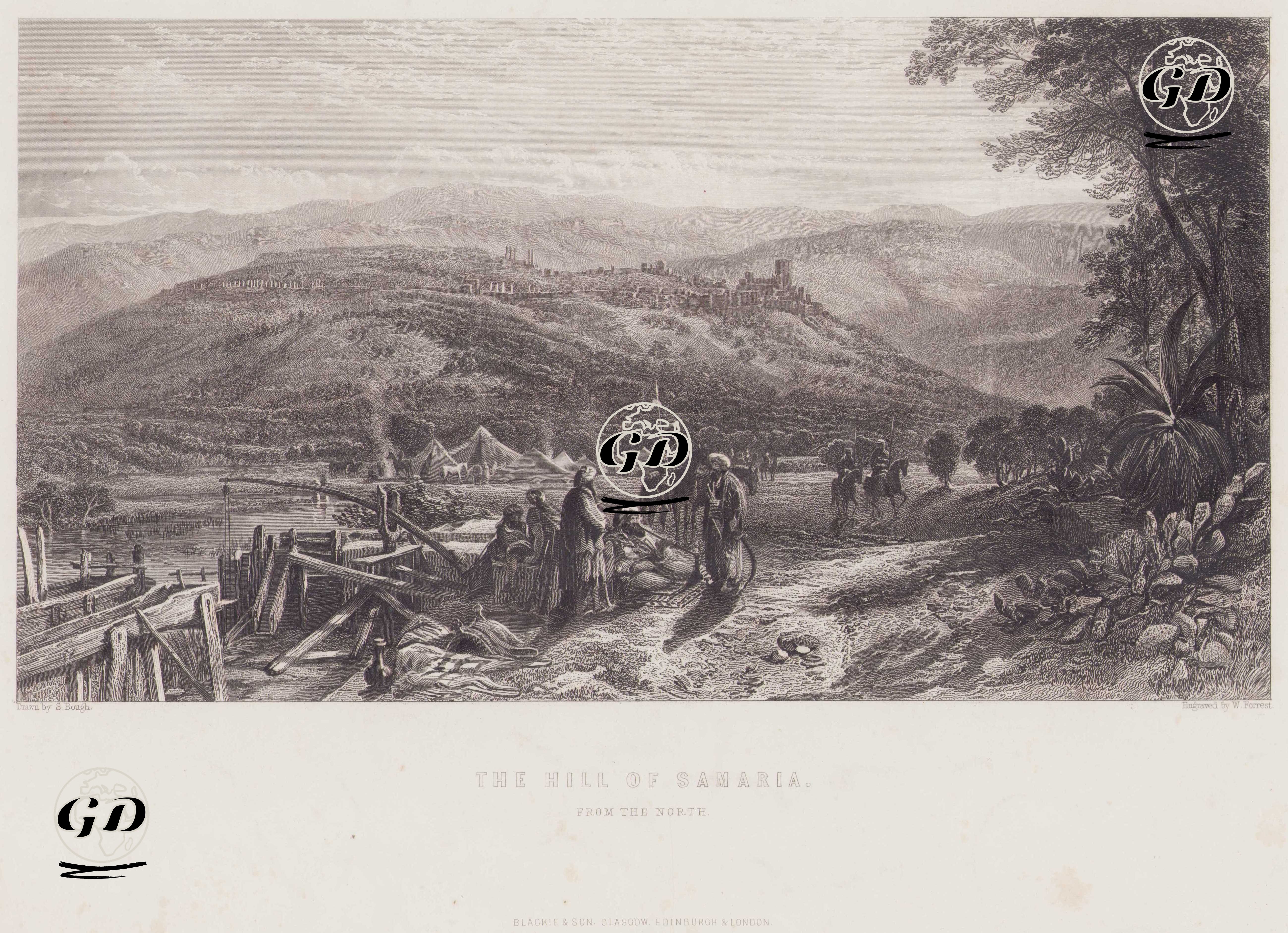 The Hill Of Samaria From The North - Samuel Bough (1822-1878) - 1847