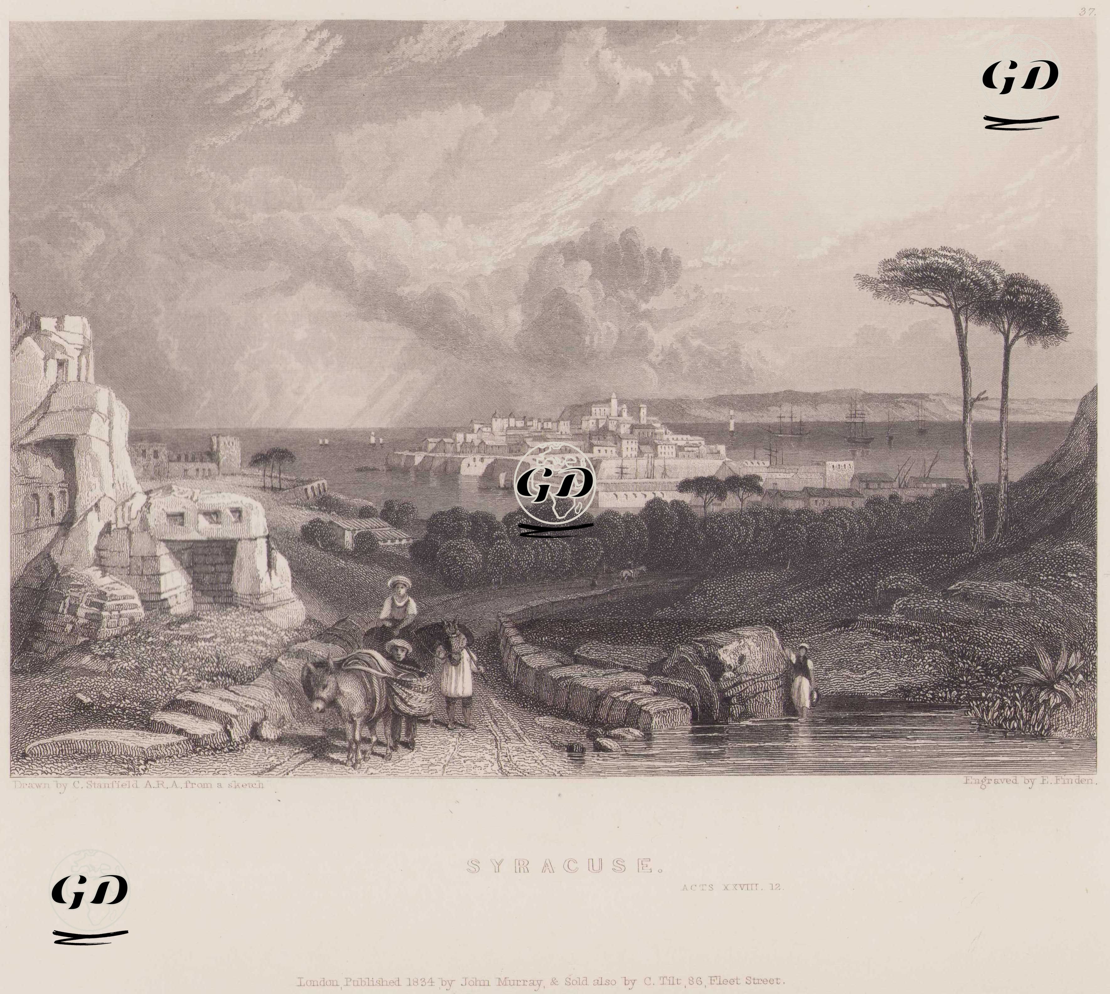 Siraküza - Clarkson Stanfield (1793-1867) - 1834