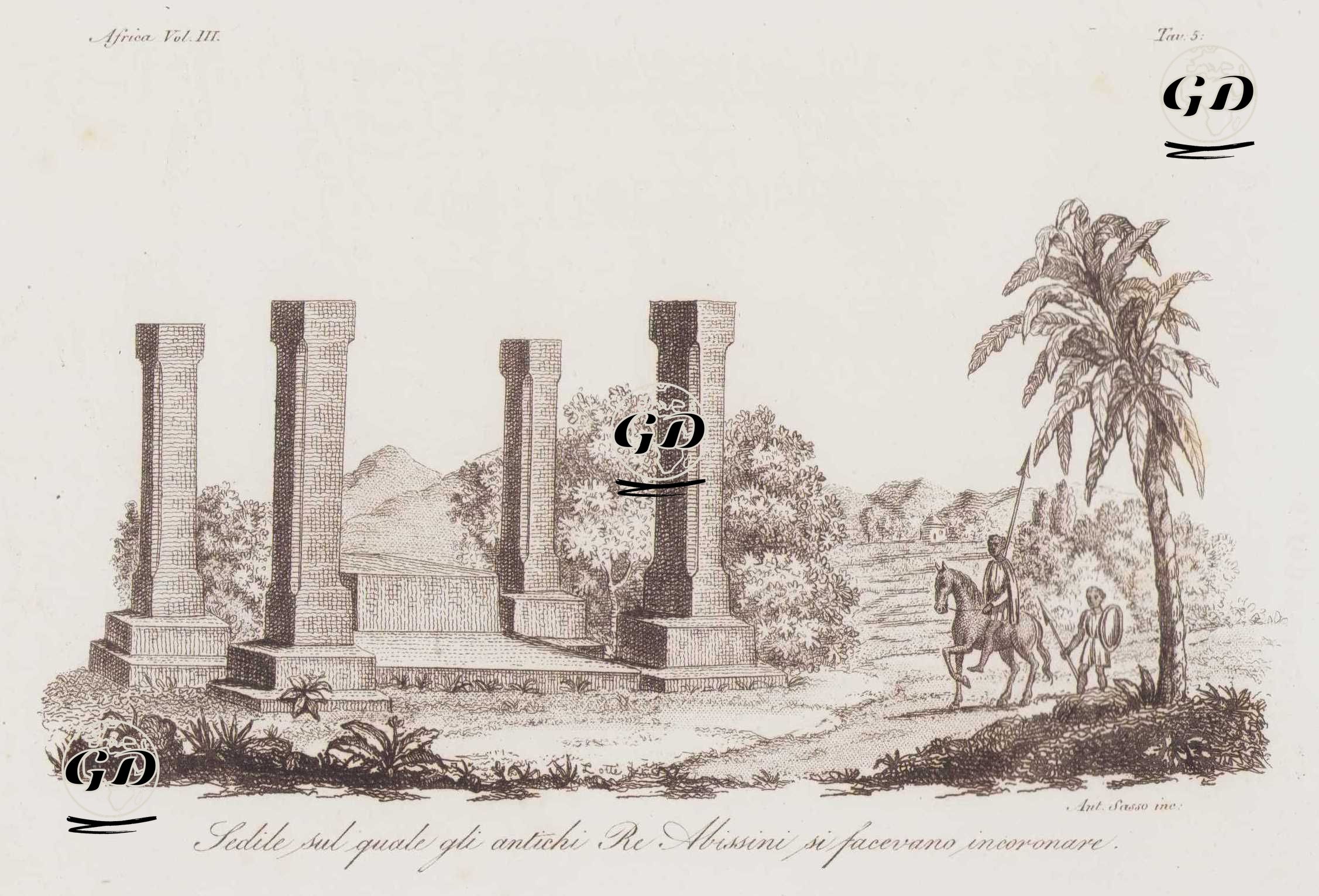 Eski Habeş Krallarının Taç Giyme Törenlerinin Yapıldığı Yer, Afrika Cilt III. Resim 5. -  - 1820's-1840's