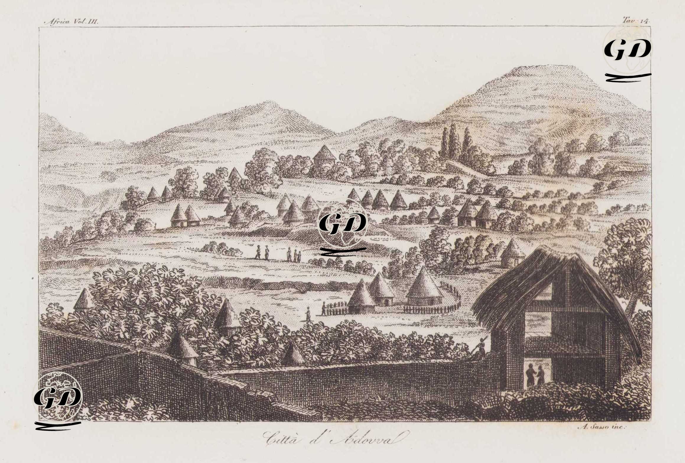 Adva, Etiyopya, Afrika Cilt III. Resim 14. -  - 1820's-1840's