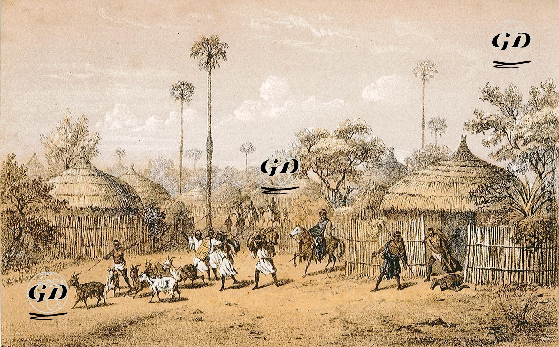 Yağmalanan Barea Köyü, 09 Ocak 1852 - Heinrich Barth (1821-1865)-Johann Martin Bernatz (1802-1878) - 1857