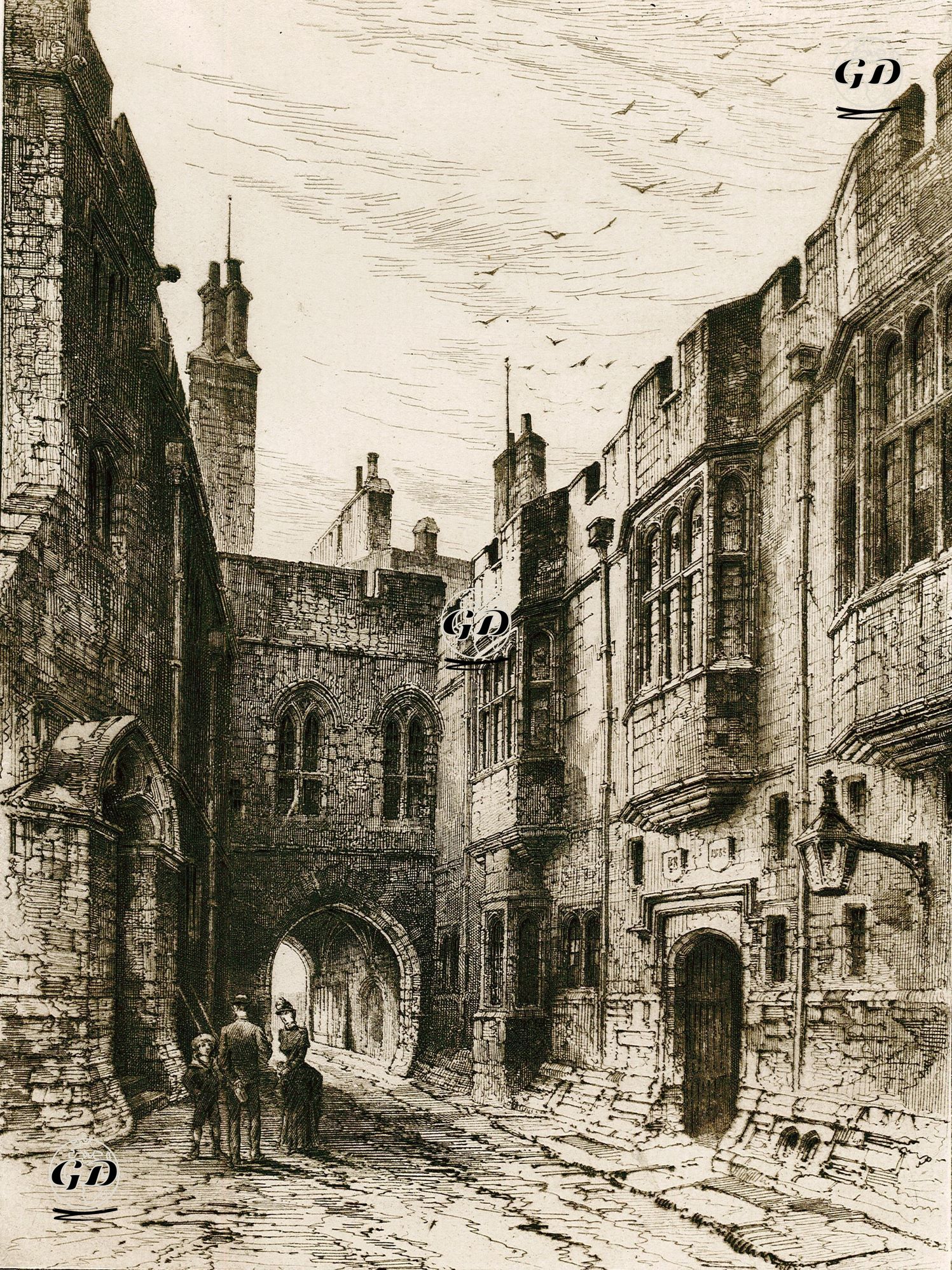 Norman Kapısı, Windsor Sarayı (Kalesi)  - Herbert Railton (1857-1910) - 1886
