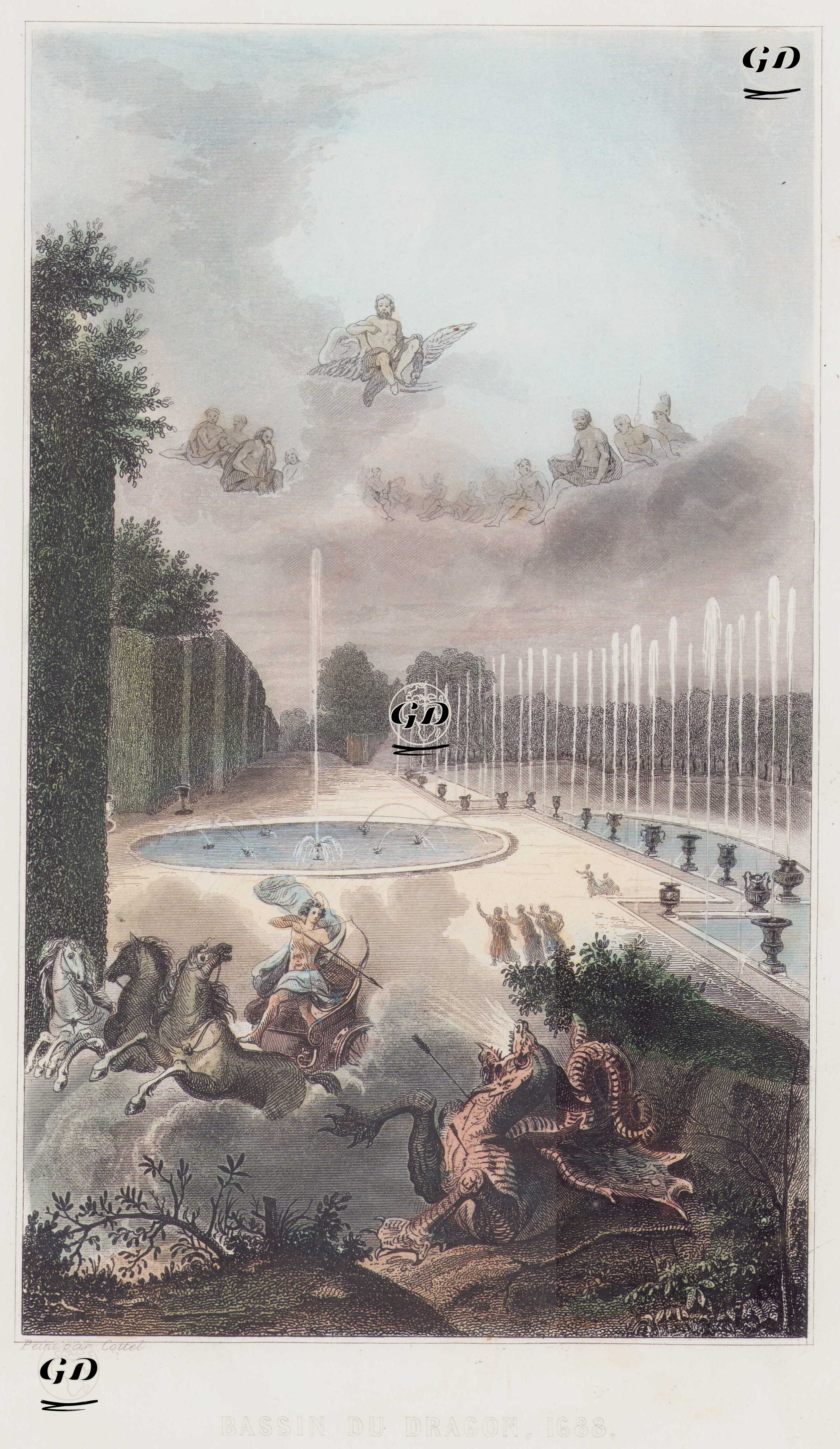 Bassin Du Dragon, 1688 - Jean Cotelle (1642-1708) - 1845