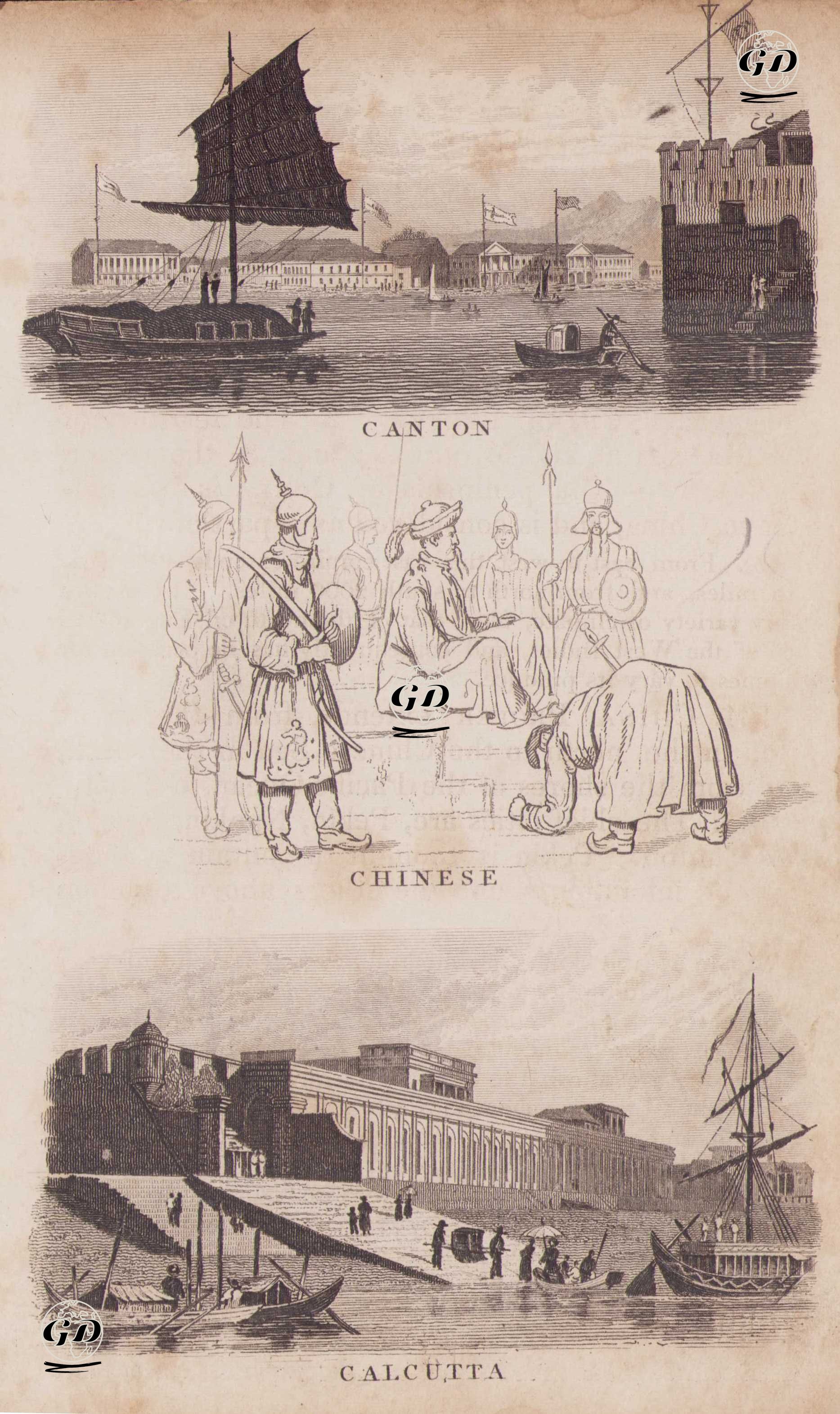 Canton - Çinliler - Kalküta -  - 1829