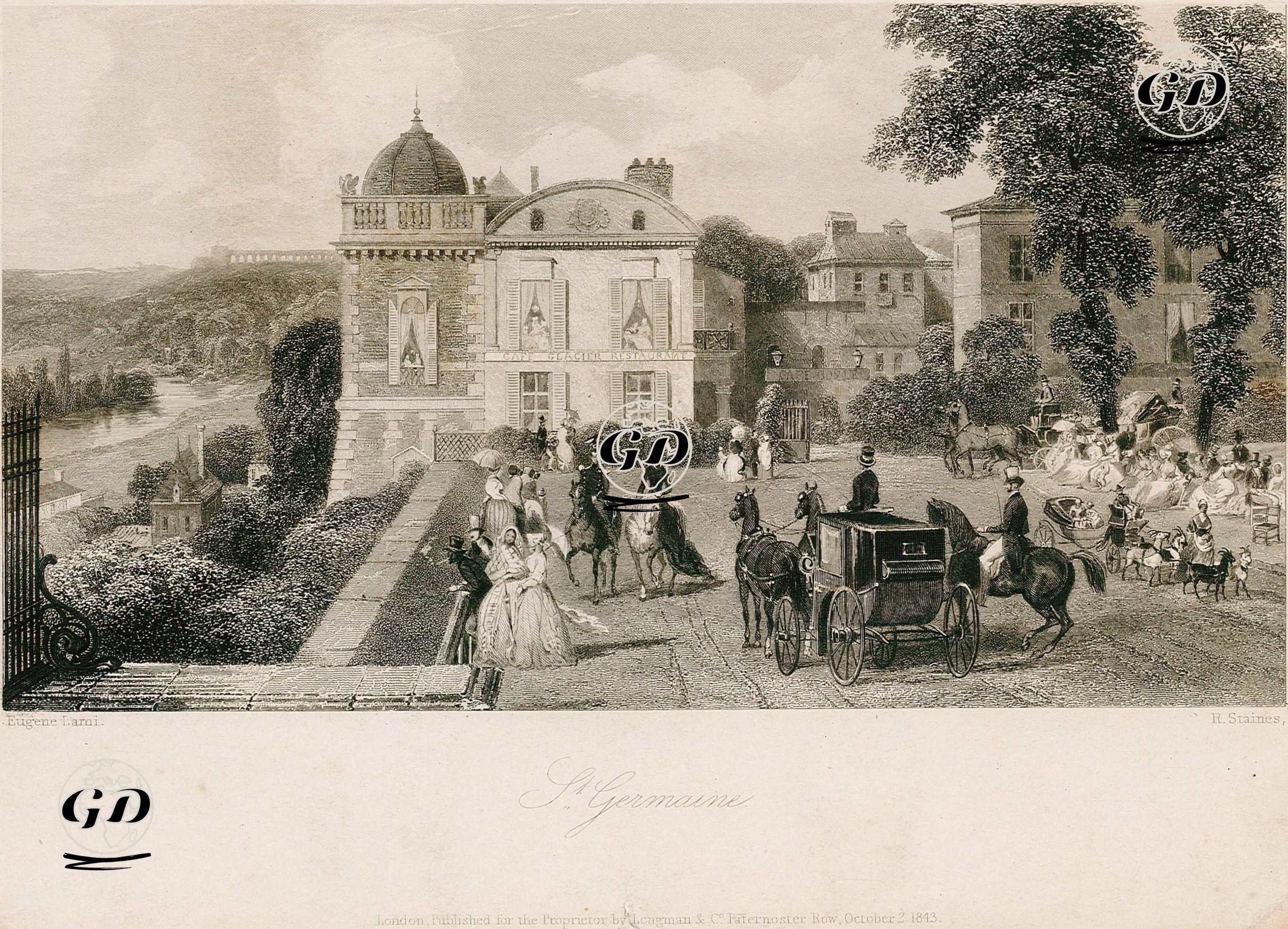 IV. Henry Köşkü Veya Saint Germaine Kafeteryası(Oteli) - Eugene Louis Lami (1800-1890) - 1843