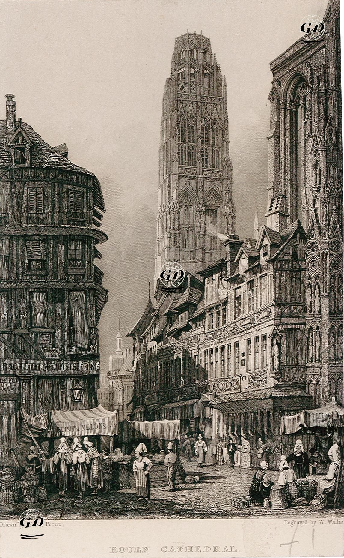 Rouen Katedrali - Samuel Prout (1783-1852) - 1830