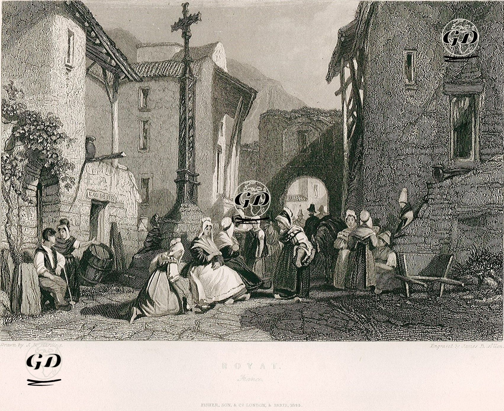 Royat, Fransa - James Duffield Harding (1798-1863) - 1845