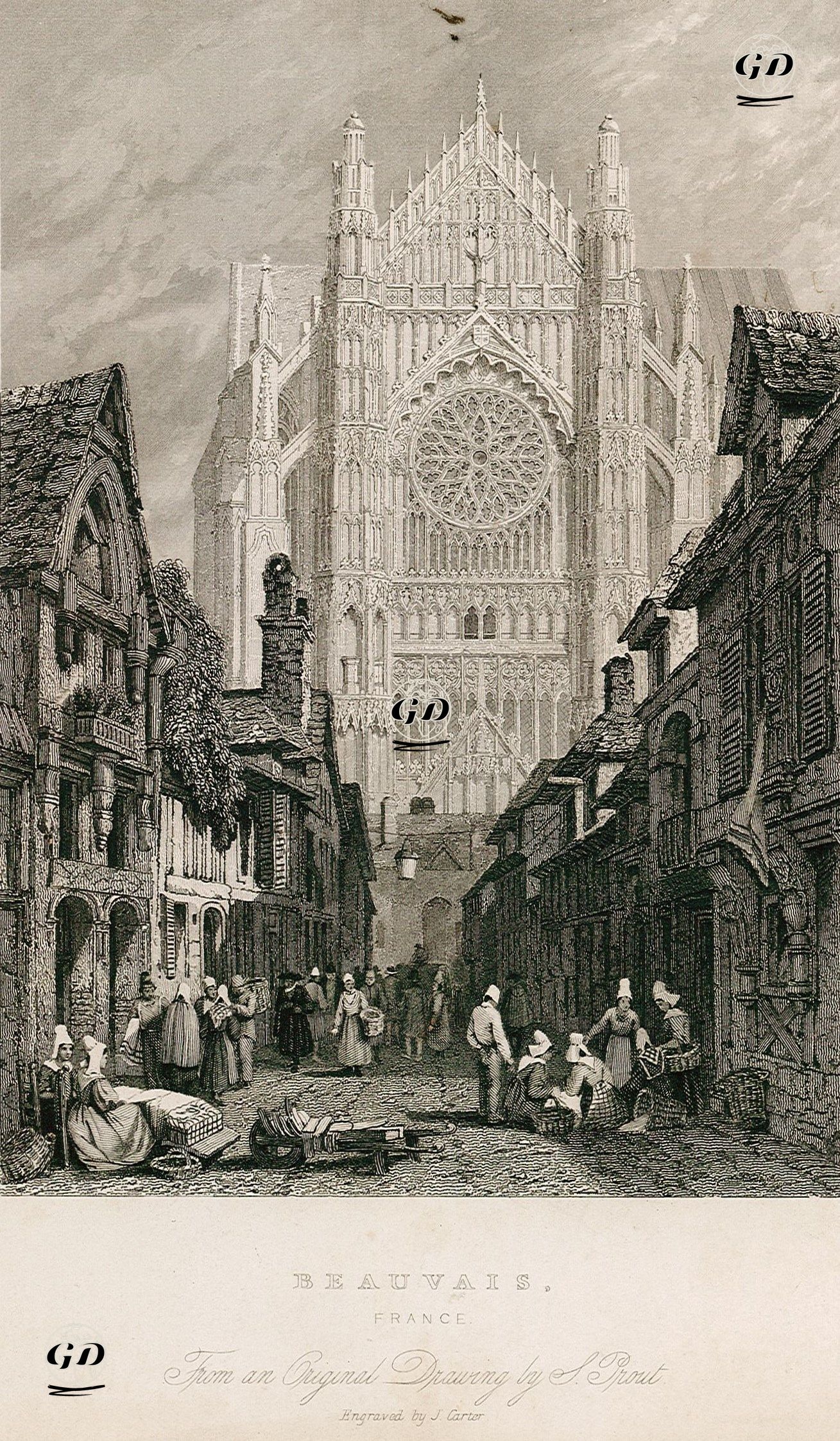 Beauvais, France - Samuel Prout (1783-1852) - 1834