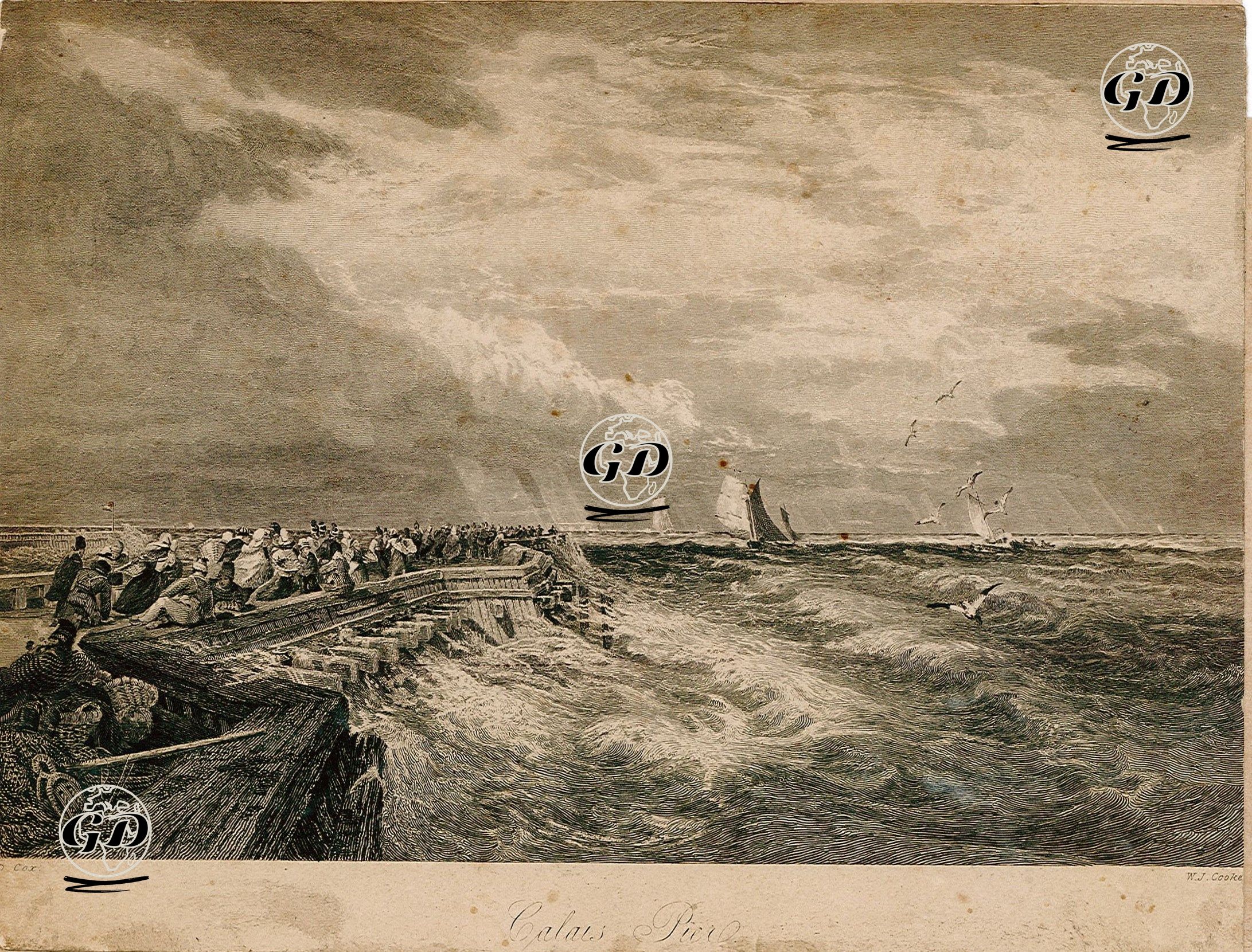Calais İskelesi - David Cox (1783-1859) - 1800's