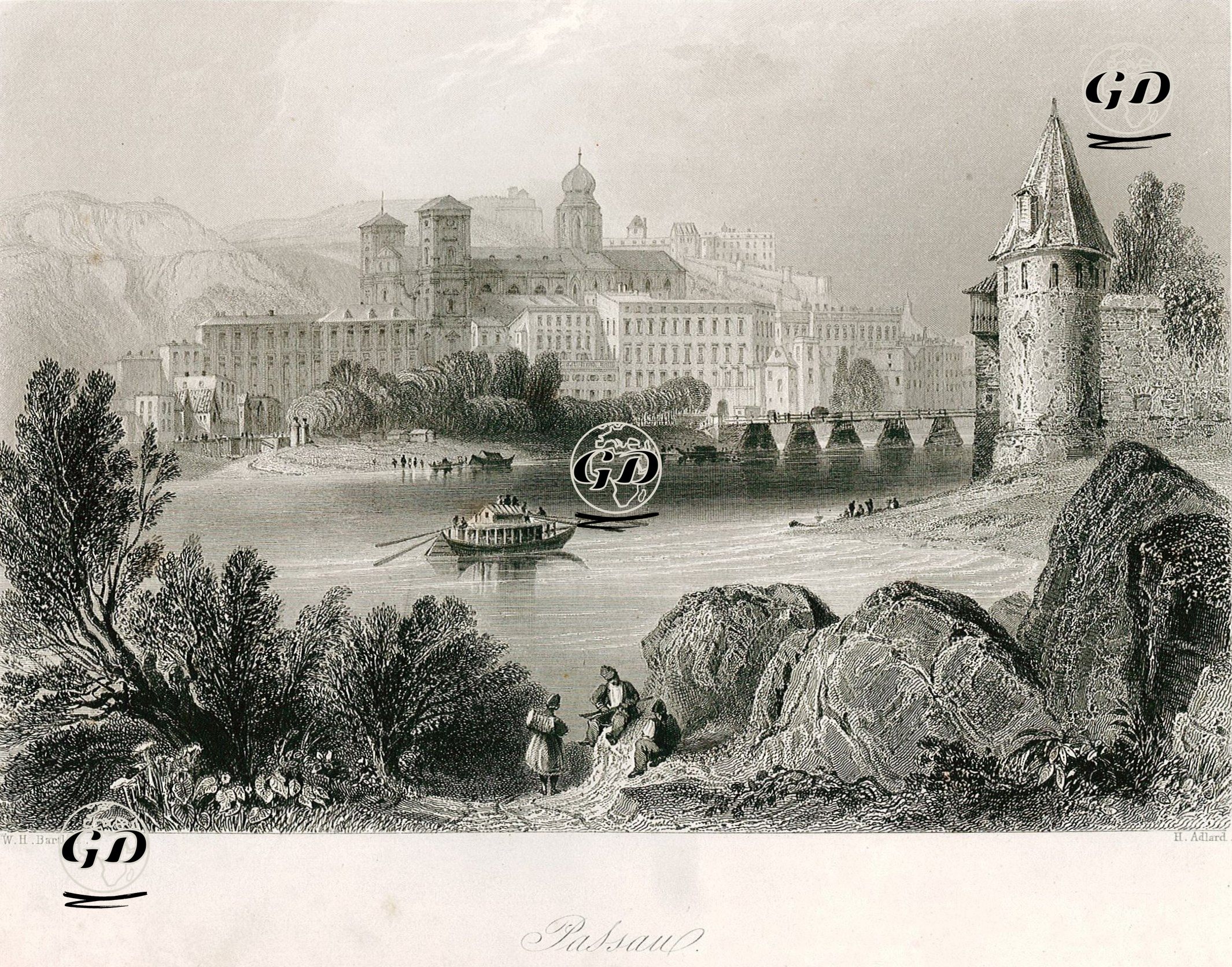 Passau - William Henry Bartlett (1809-1854) - 1842