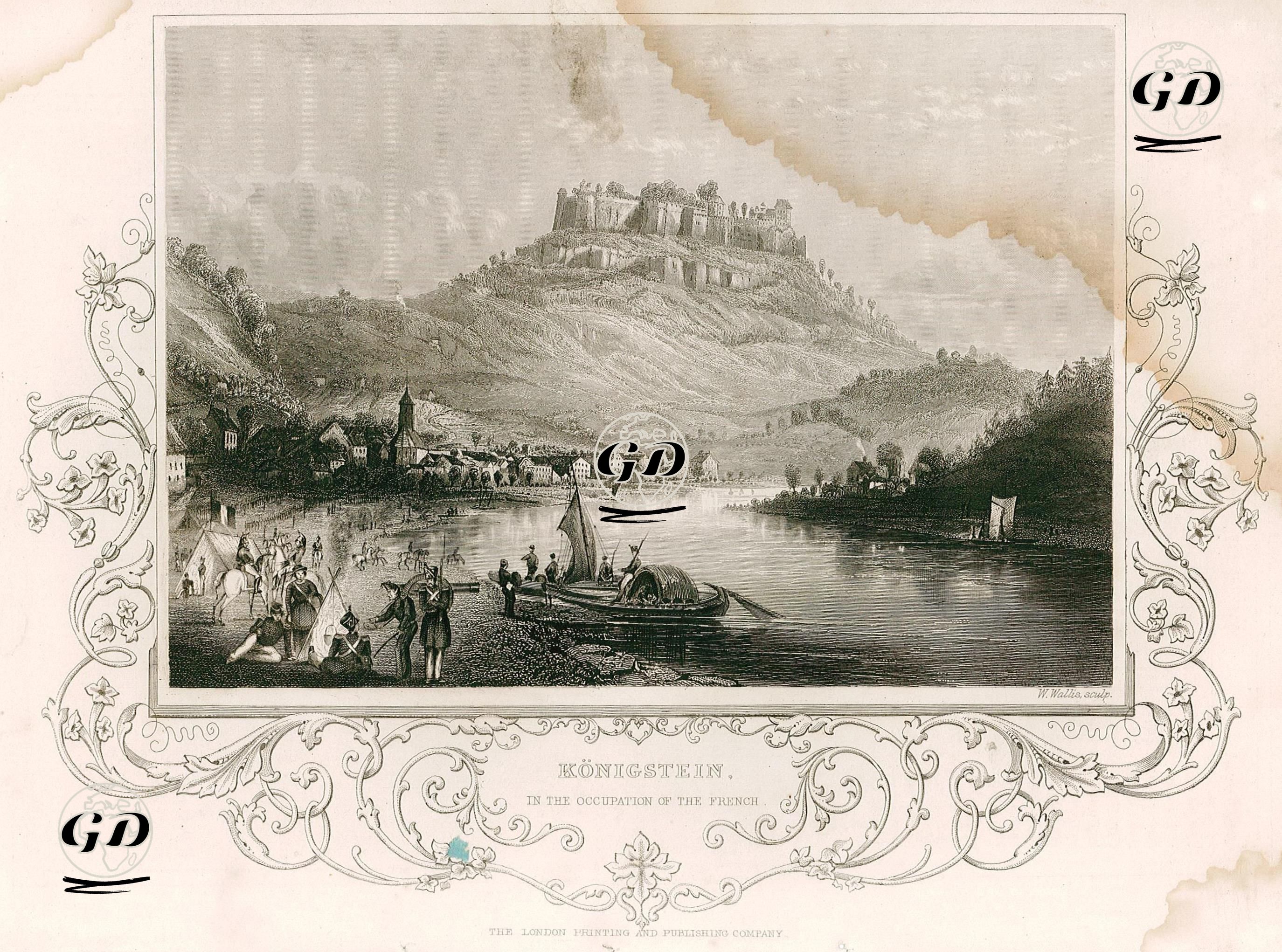 Königstein im Taunus'un Fransızlar Tarafından İşgali -  - 1850's