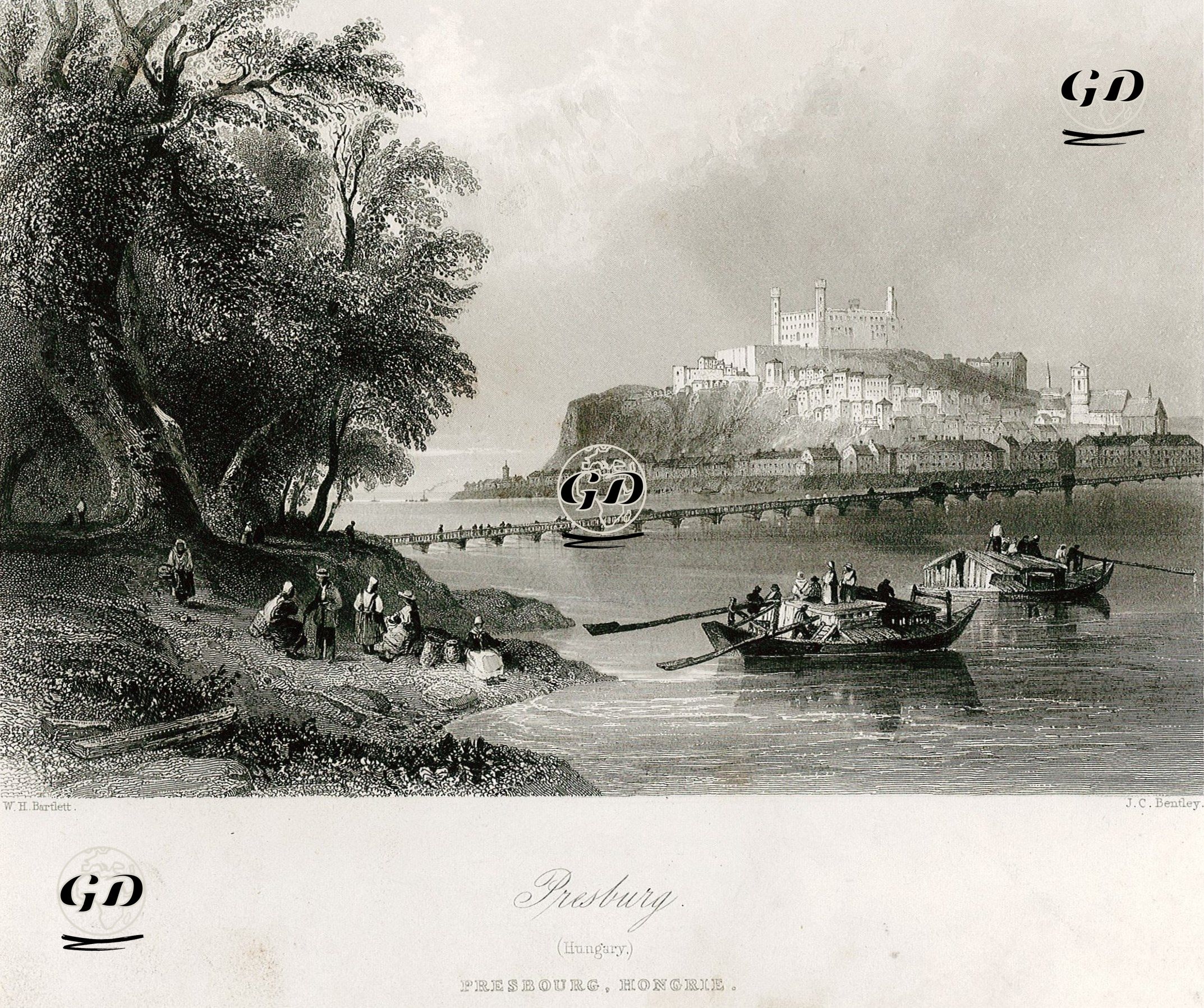 Bratislava, Slovakya - William Henry Bartlett (1809-1854) - 1842