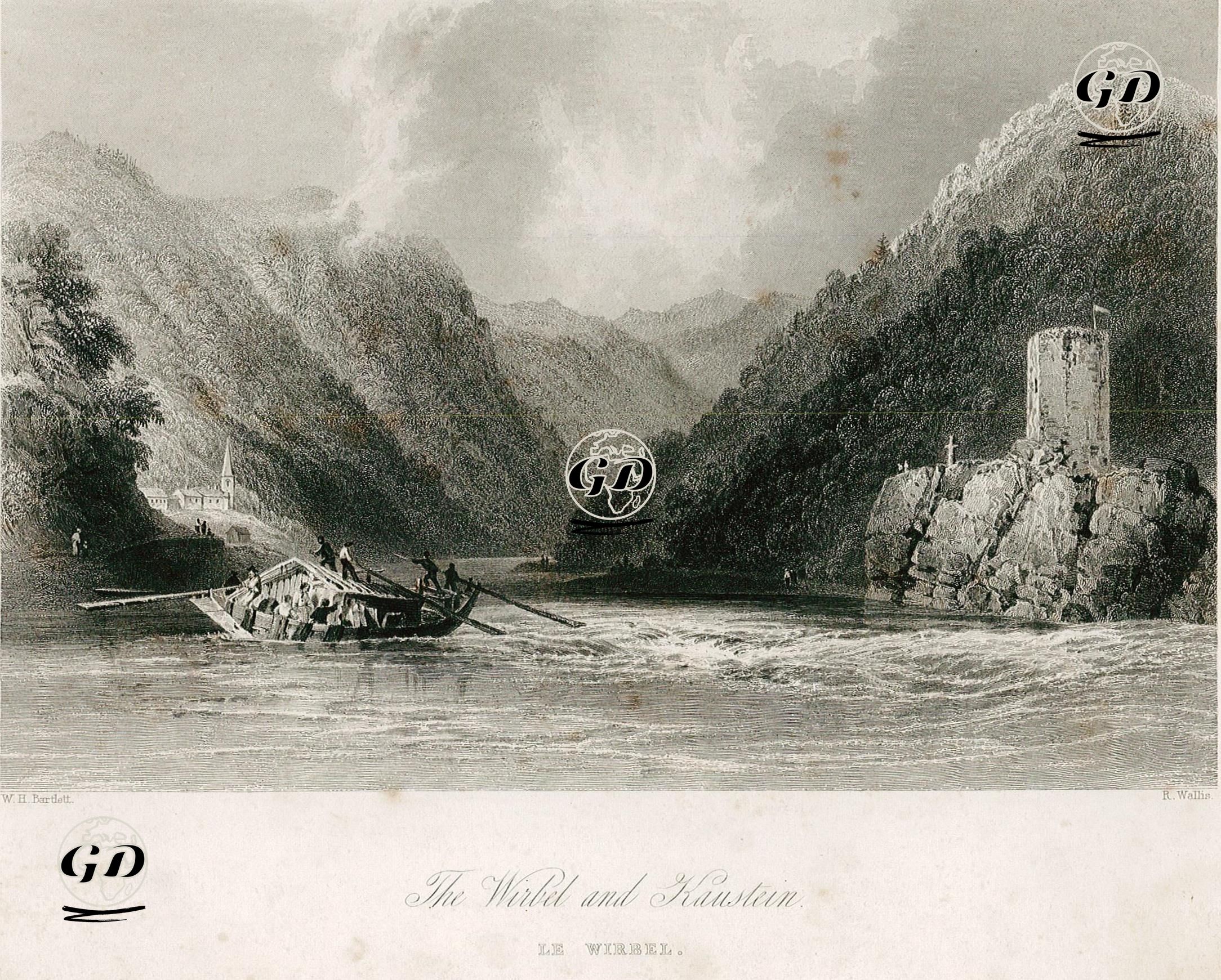 Wirbel Ve Kufstein Şehri - William Henry Bartlett (1809-1854) - 1842
