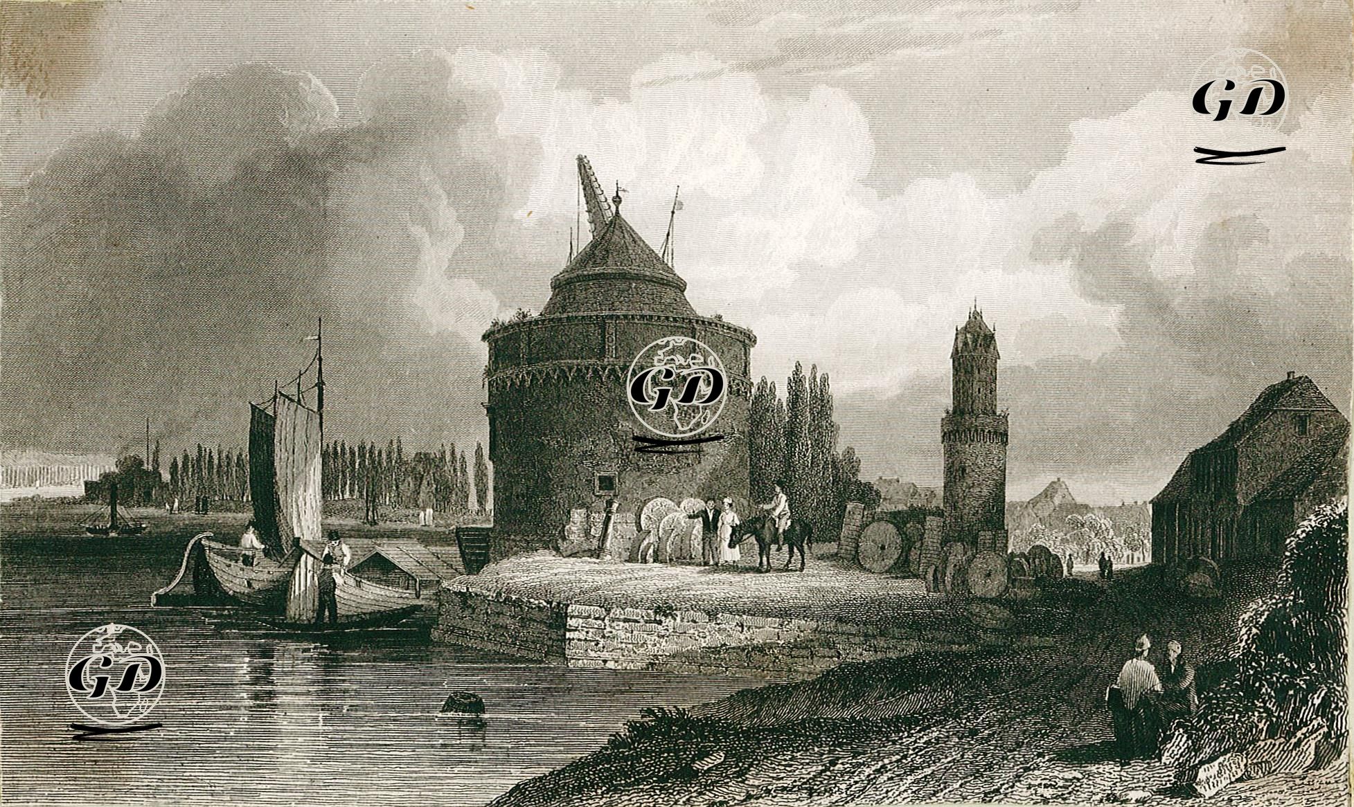 Tower Near Andernach  - William Tombleson (1795-1846) - 1832