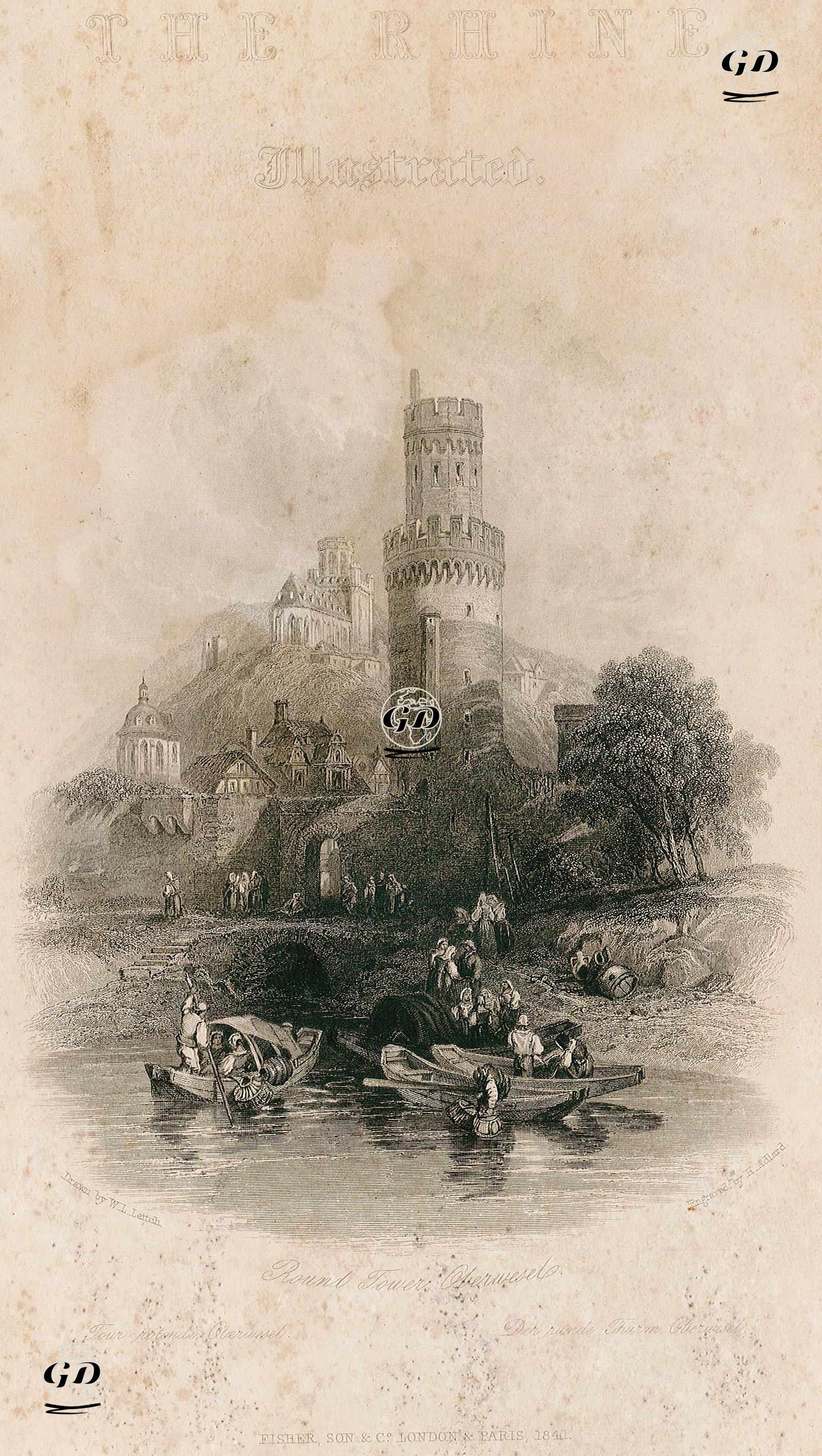 Round Kulesi, Oberwesel - William Leighton Leitch (1804-1883) - 1840