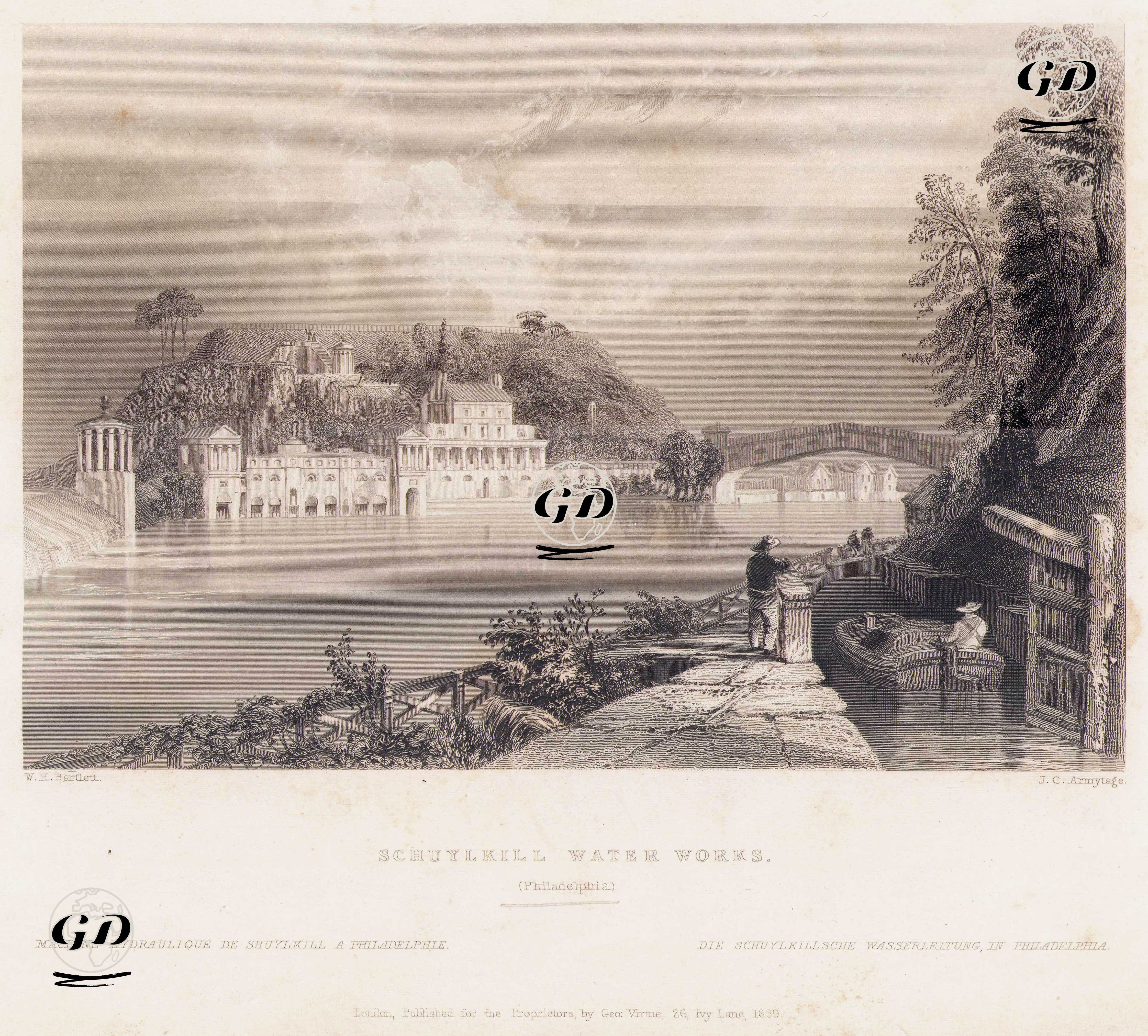 Schuylkill Nehri, Philedelphia - William Henry Bartlett (1809-1854) - 1839