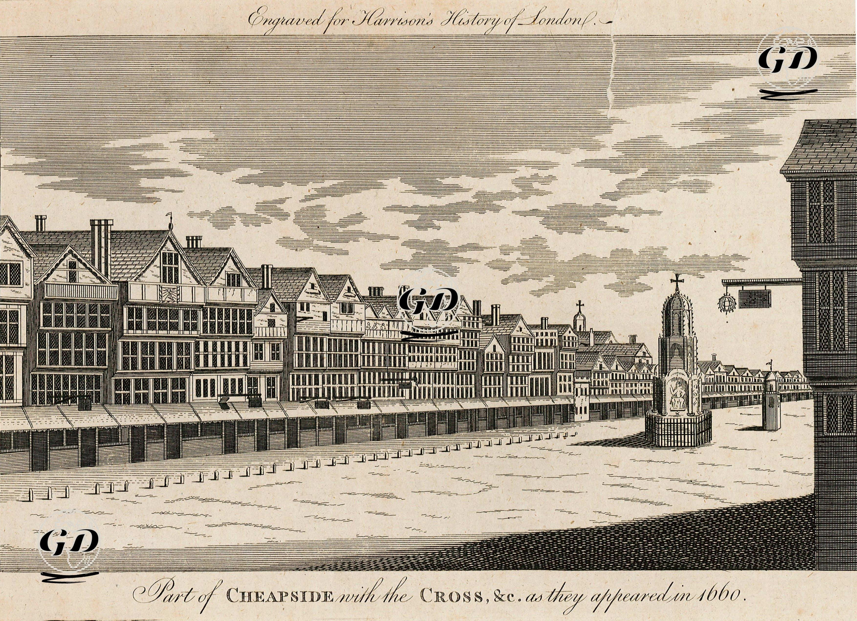 1660 Yılındaki Görünümü İle Cheapside -  - 1775