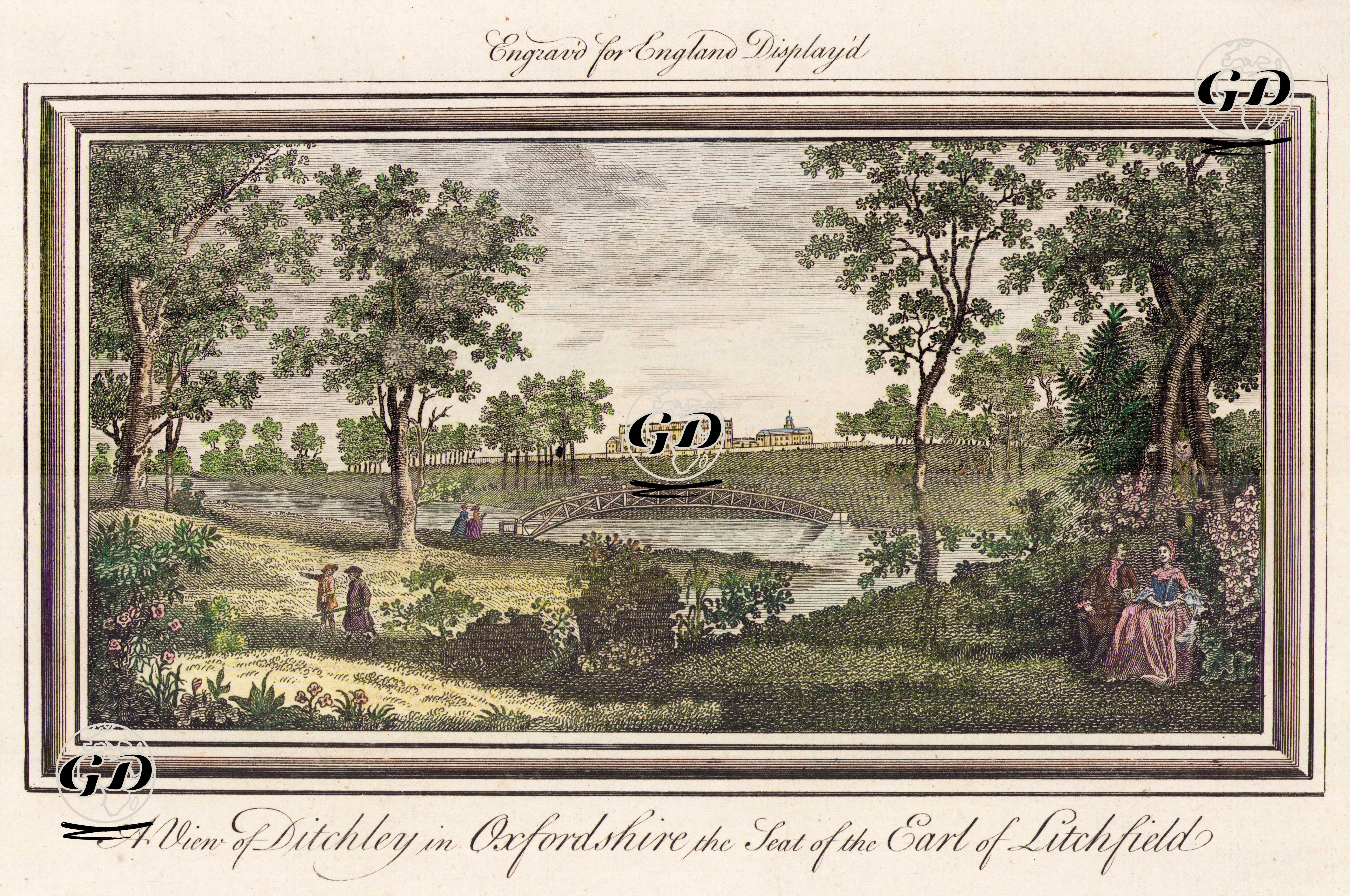 A View Of Ditchley In Oxfordshire The Seat Of The Earl Of Litchfield -  - 1779
