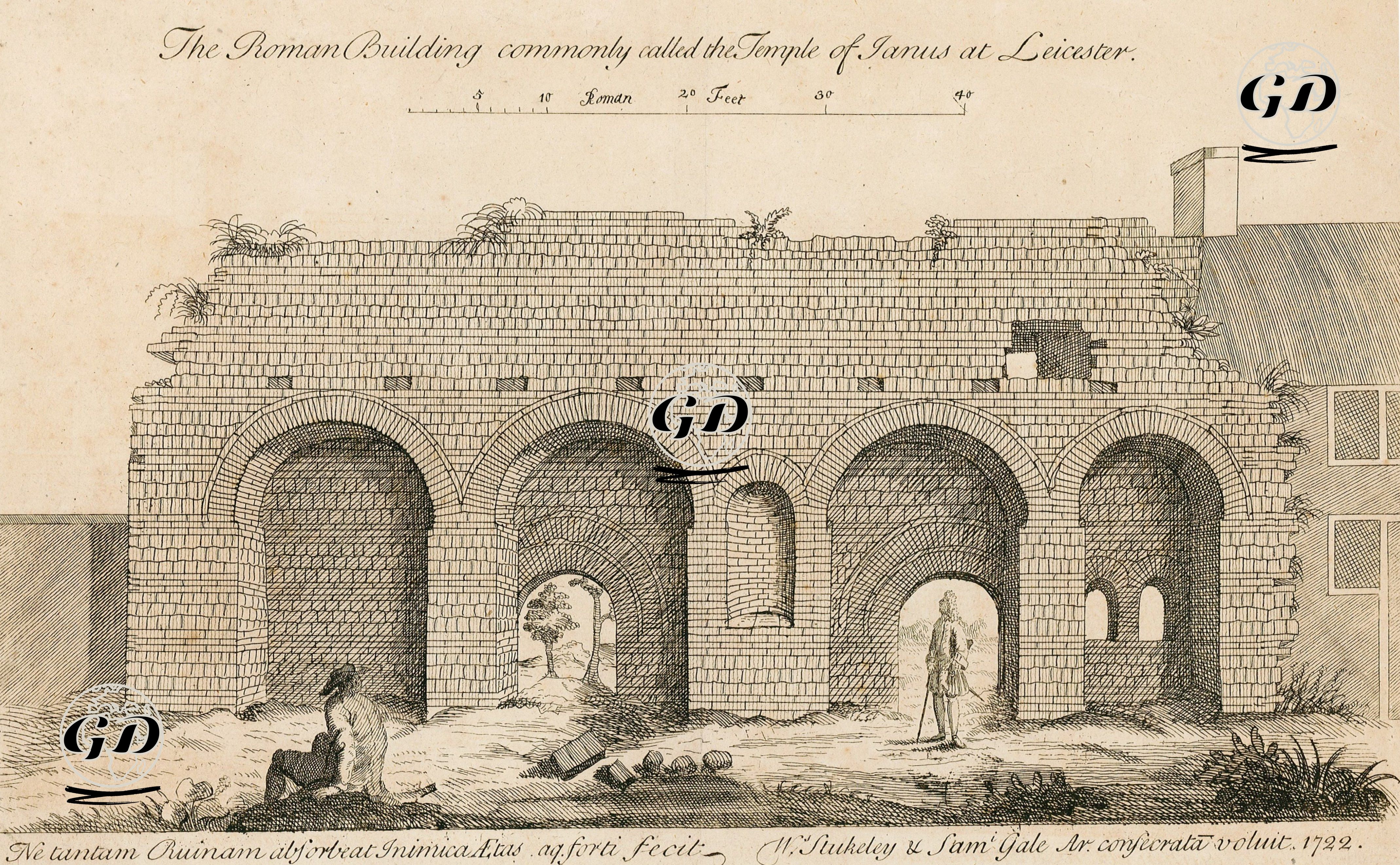 Janus Tapınağı İsimli Roma Yapısı, Leicester -  - 1724