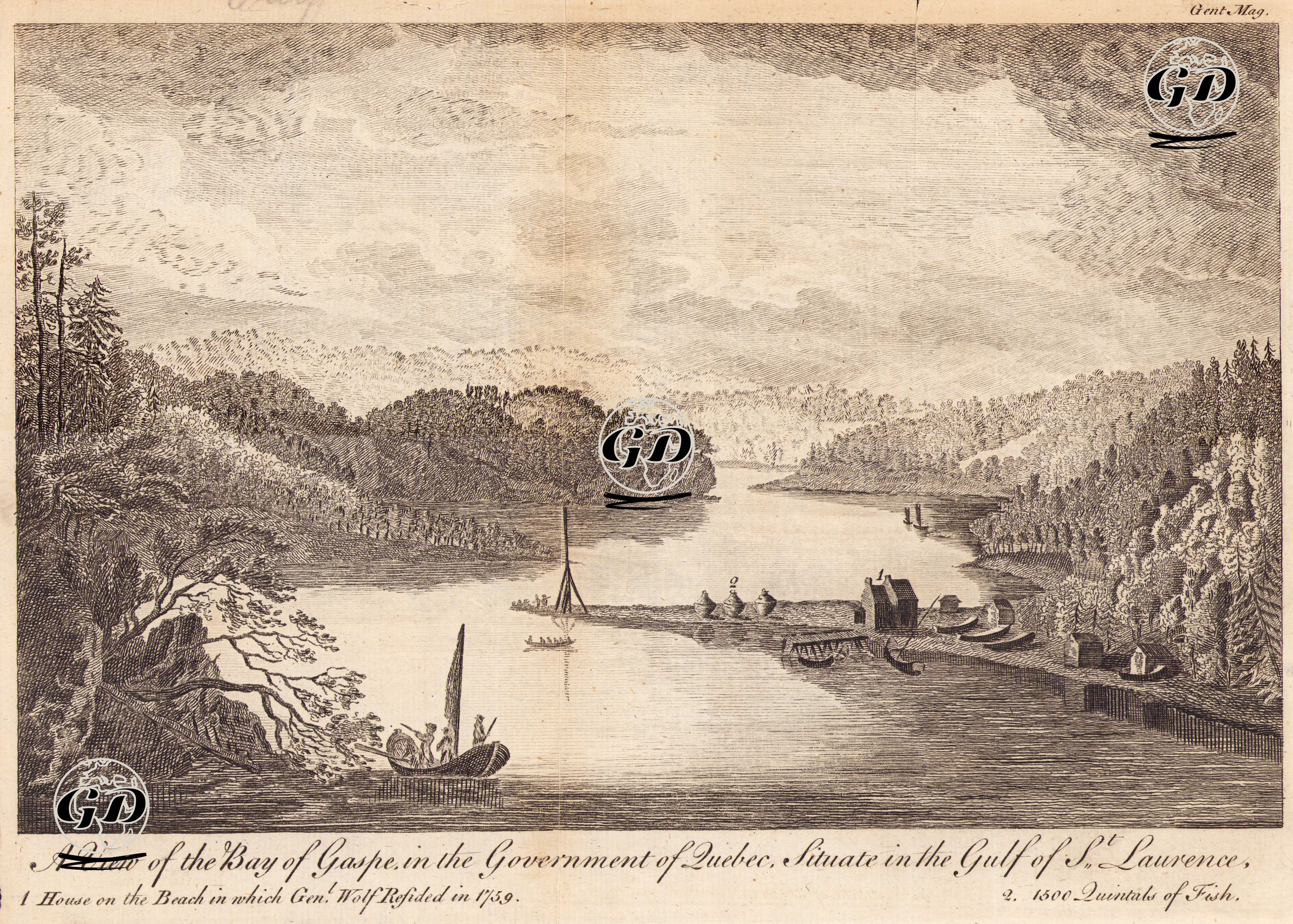 Quebec Bölgesinde Yer Alan Saint Laurence Körfezindeki Gaspe Koyu -  - 1760