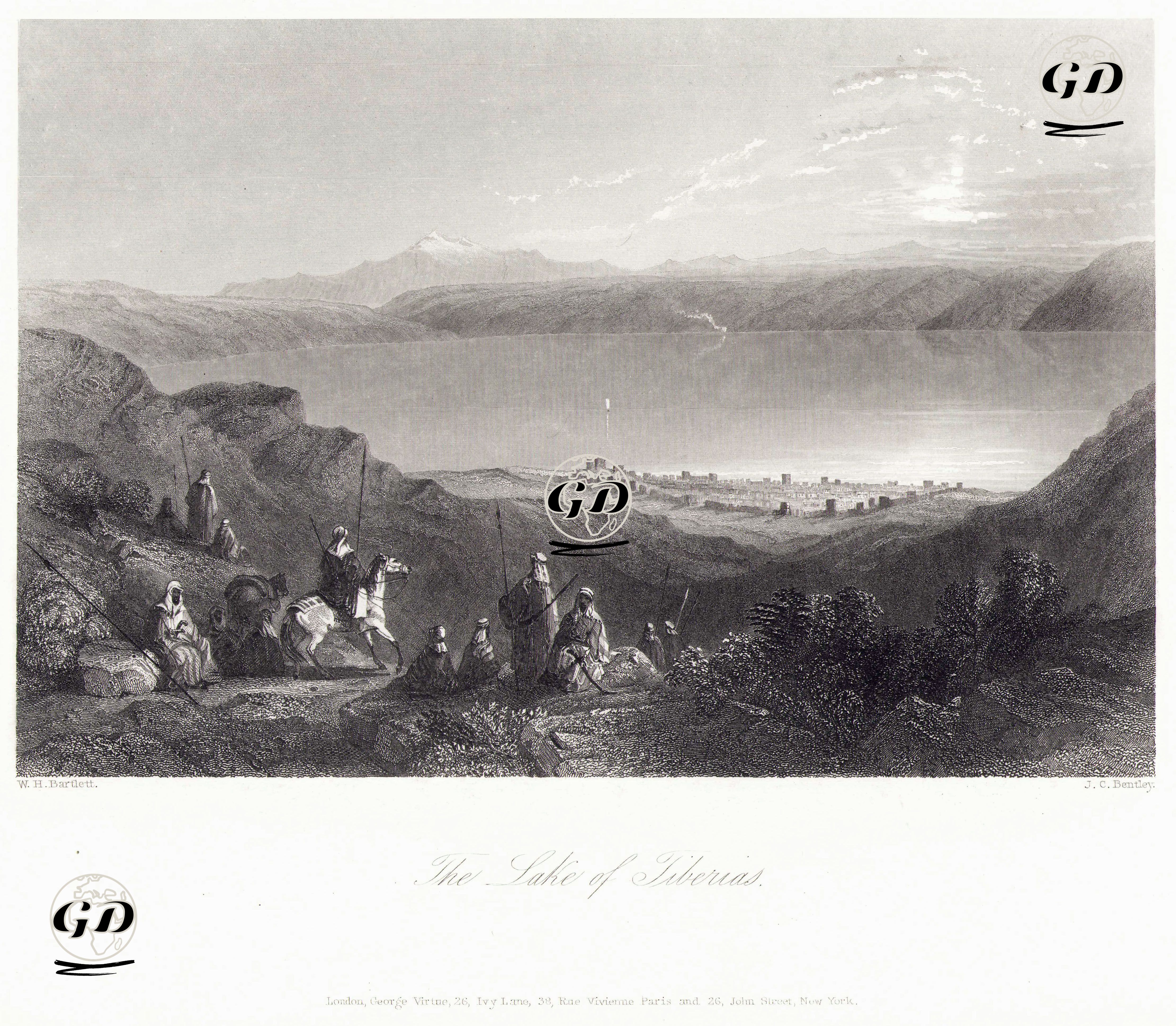 Taberiye Gölü - William Henry Bartlett (1809-1854) - 1847