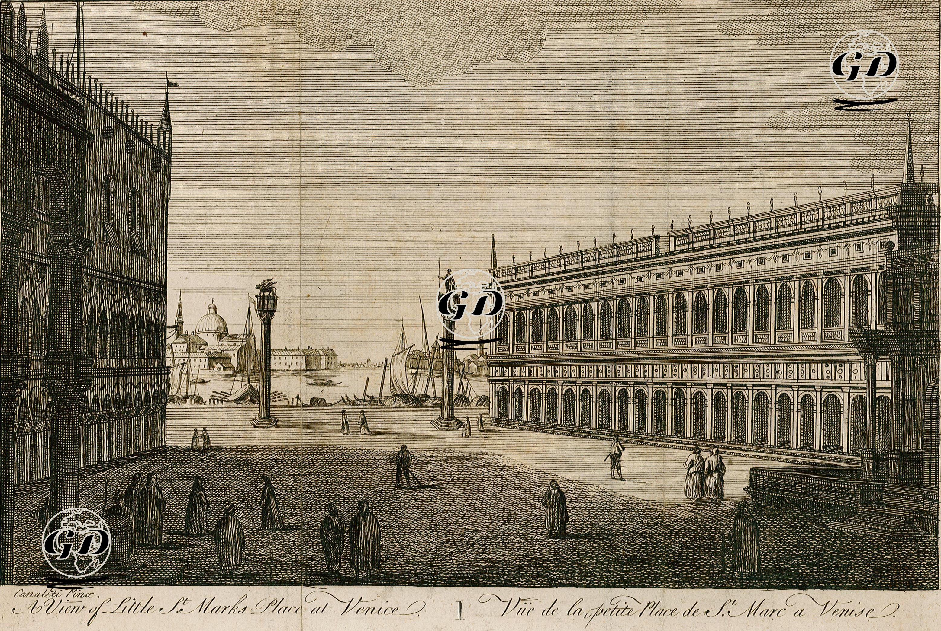 Venedik'te San Marco Meydanından Bir Görüntü - Canaletto (1697-1768) - 1736