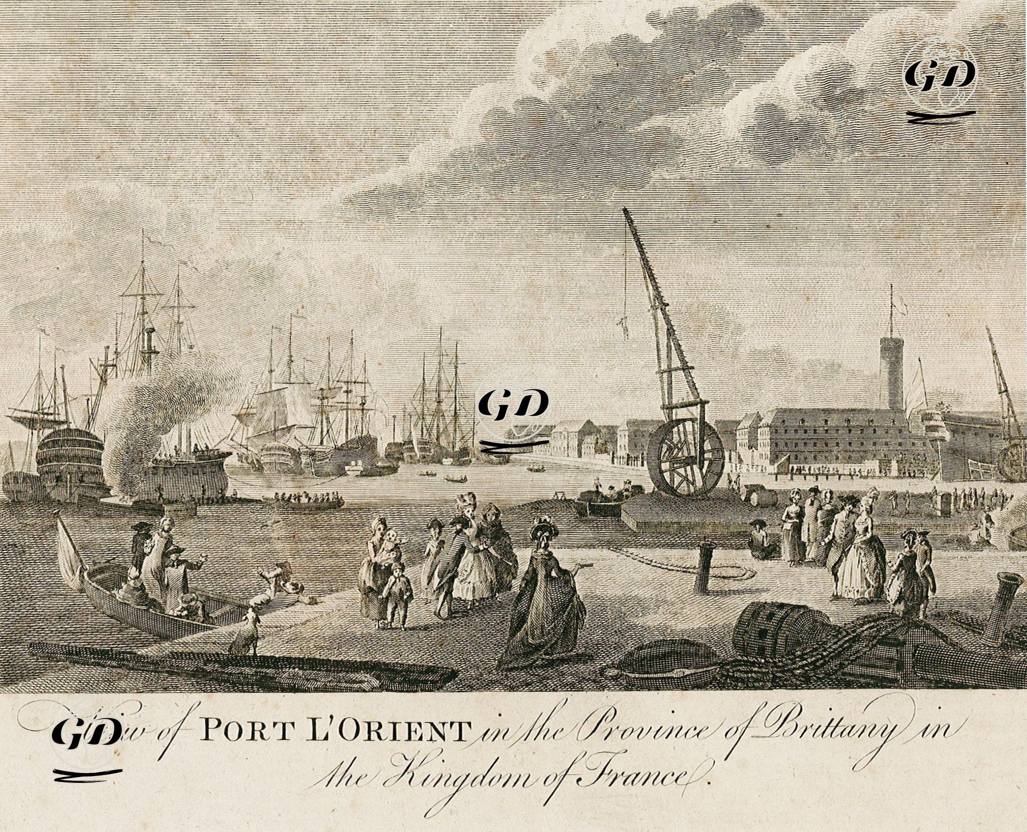 View Of The Port L'Orient In The Province Of Brittany In The Kingdom Of France -  - 1775