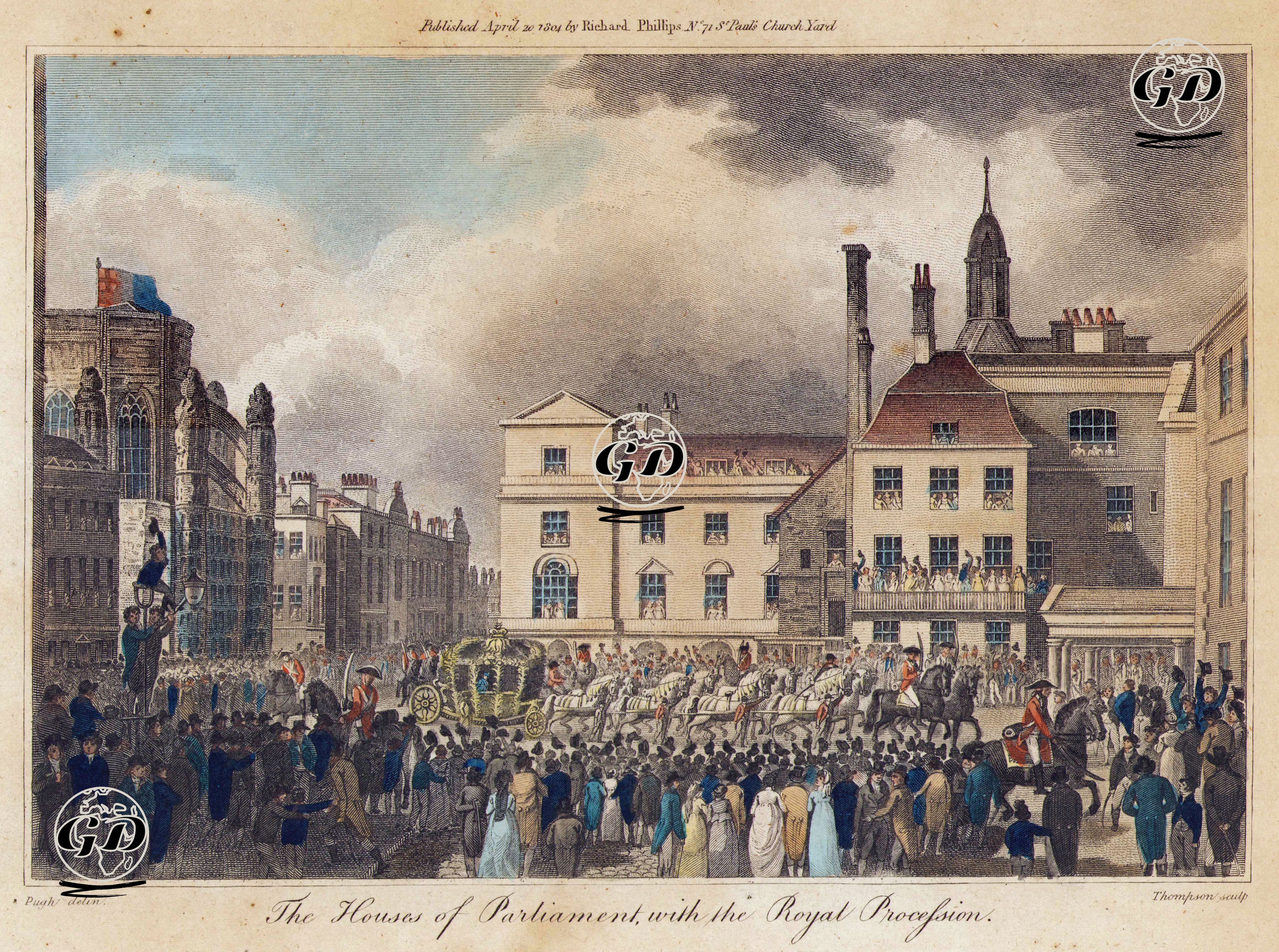 Kraliyet Töreni İle Birlikte İngiltere Parlementosu - Edward Pugh (1763-1813) - 1804