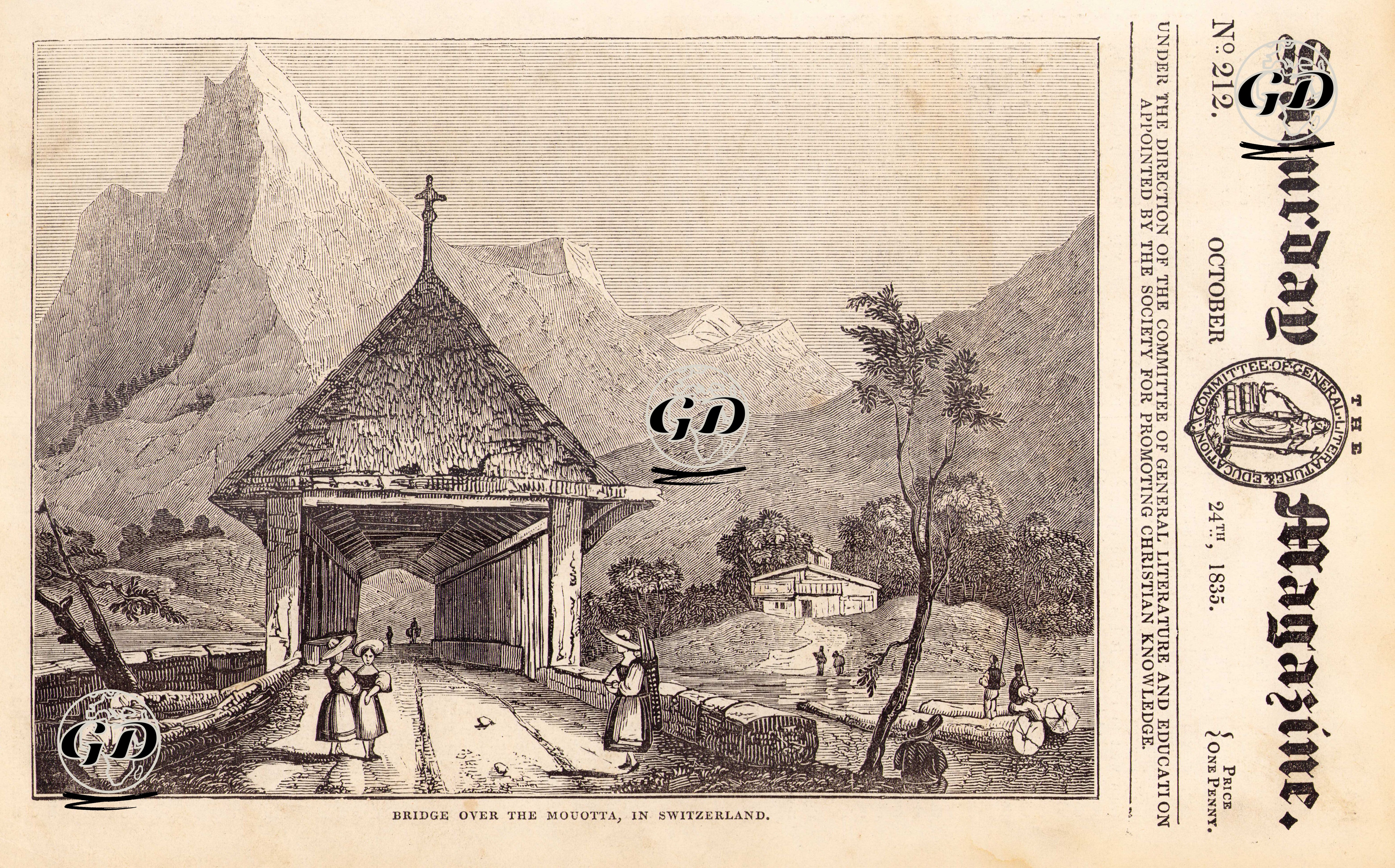 Mouotta Nehrinin Üzerindeki Köprü, İsviçre -  - 1835