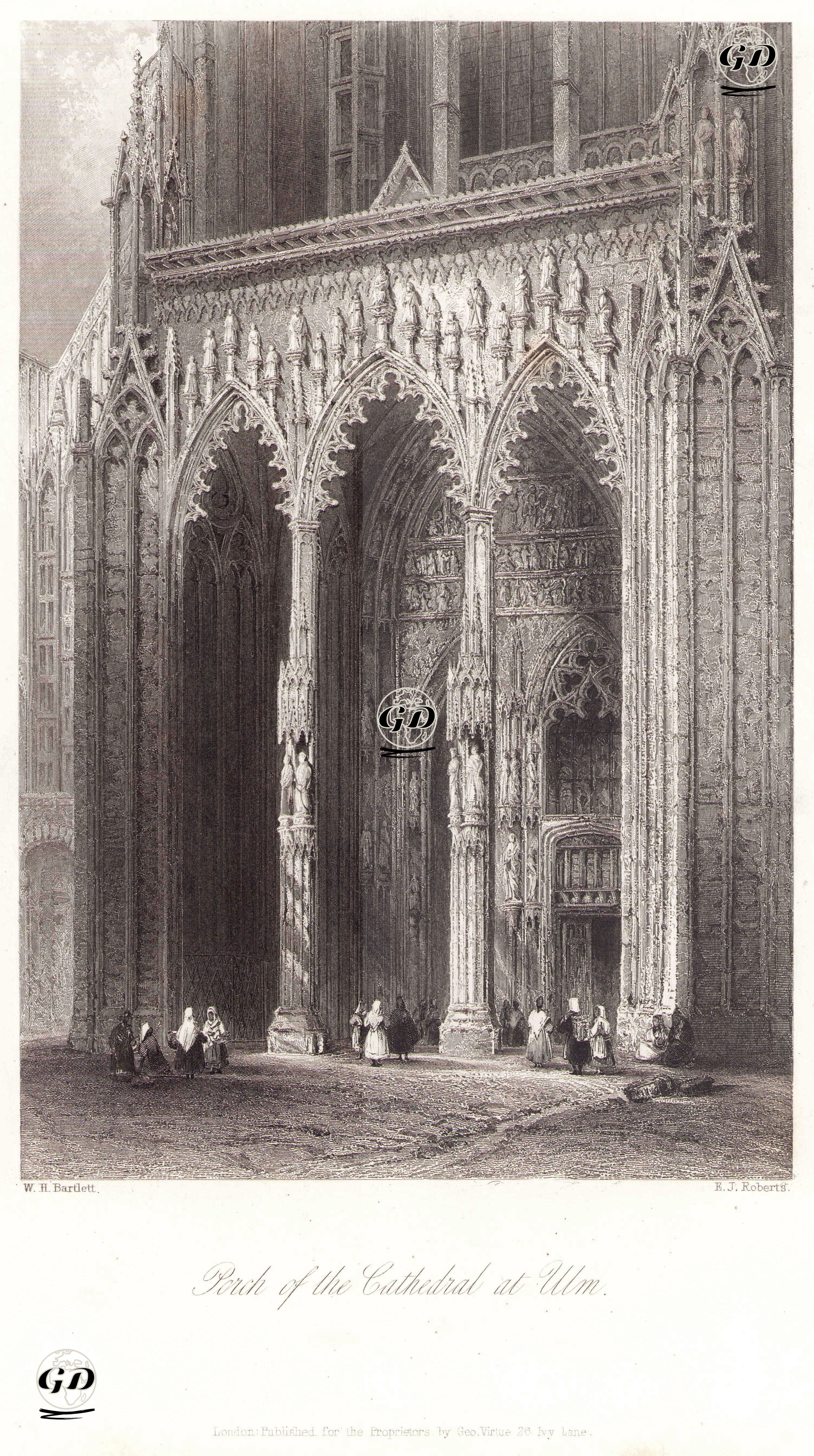 Ulm Katedralinin Sundurması - William Henry Bartlett (1809-1854) - 1842