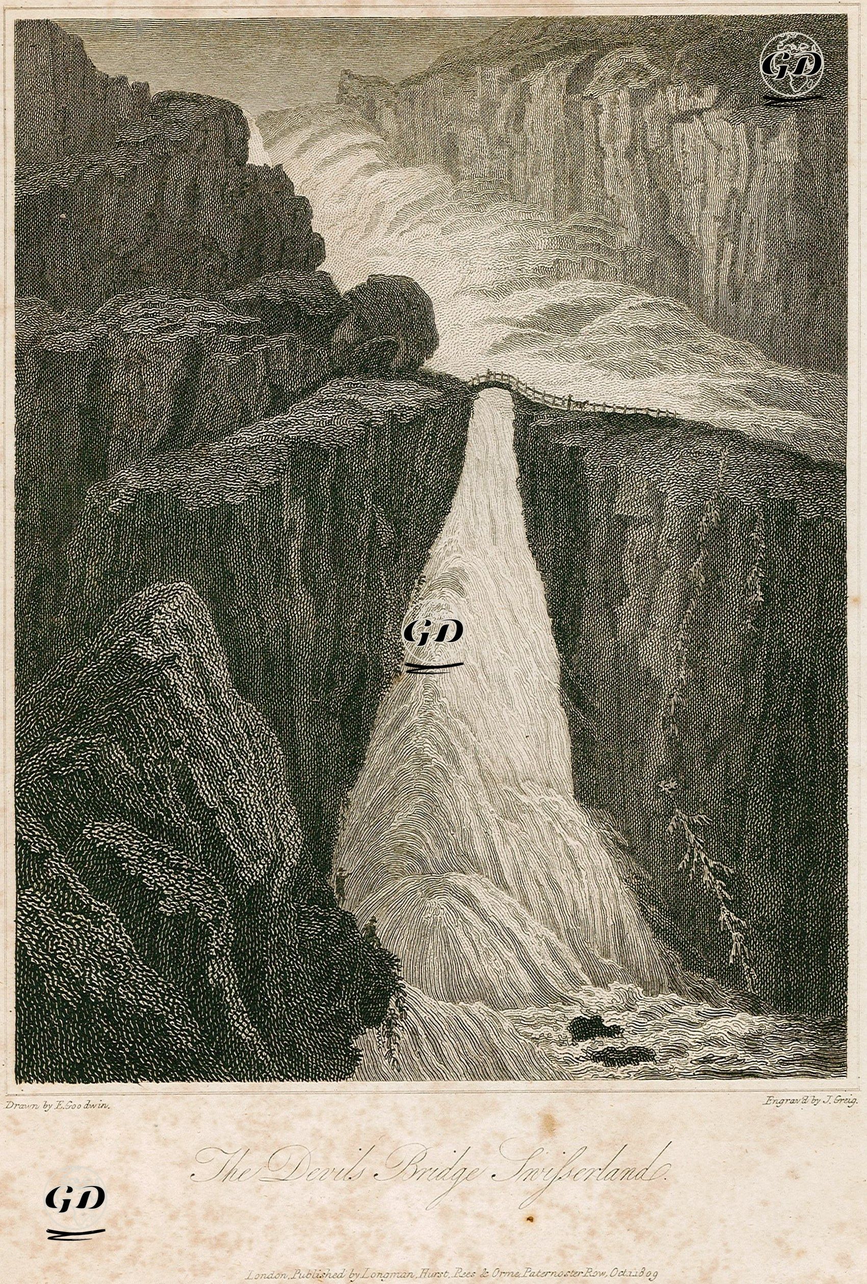 Şeytan Köprüsü, İsviçre - Edward William Goodwin (1833-1886) - 1809