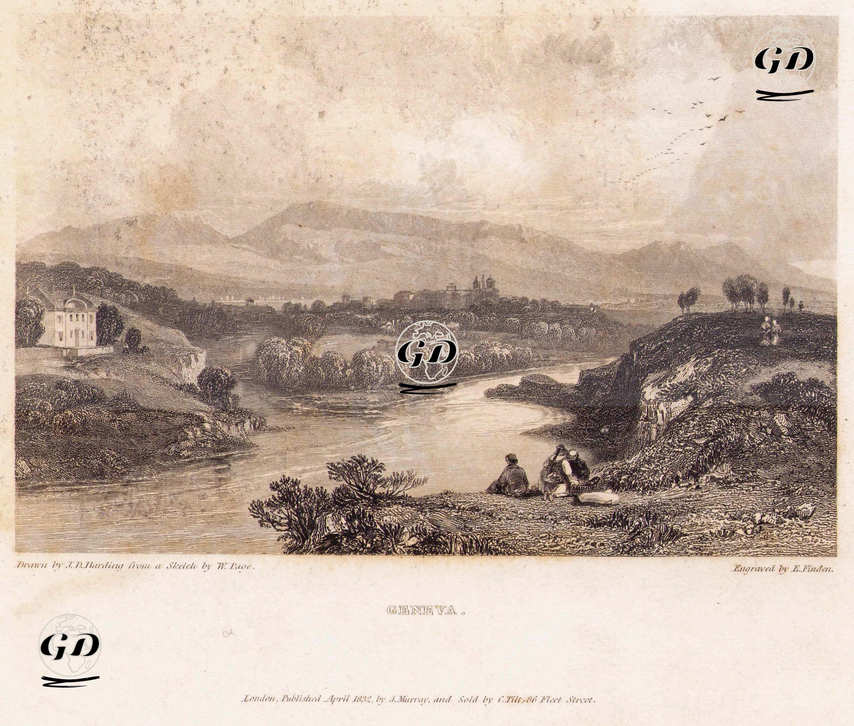 Cenevre - James Duffield Harding (1798-1863)- 
William Page(1794-1872) - 1832