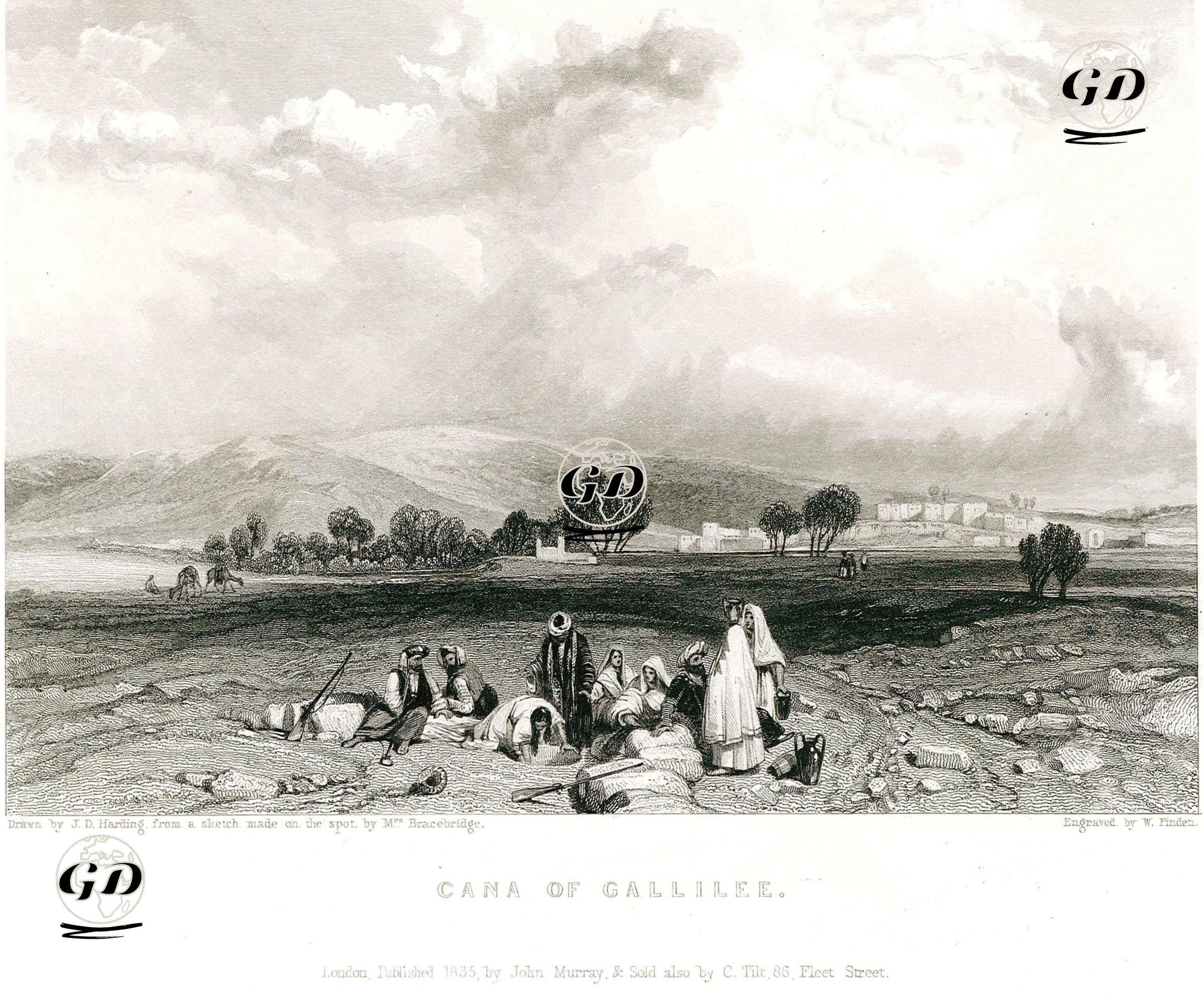 Celile'nin Kana Köyü (Kana Düğününün Olduğu Yer) - James Duffield Harding (1798-1863) - 1835