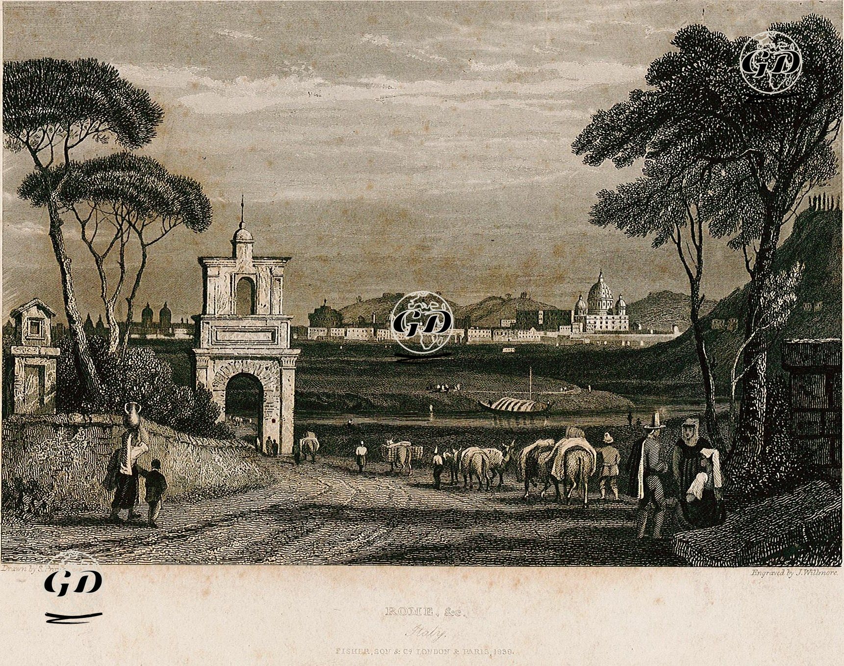 Roma, İtalya - Samuel Prout (1783-1852) - 1838