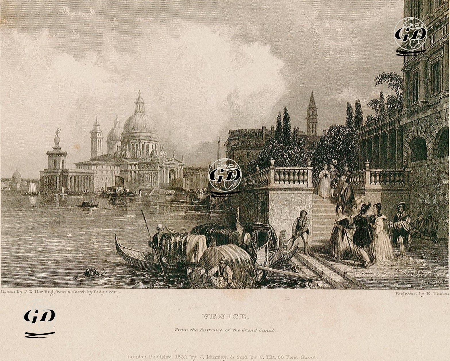 Büyük Kanal Girişinden Venedik - James Duffield Harding ( 1798-1863)-
Lady Caroline Lucy(1784-1857) - 1832